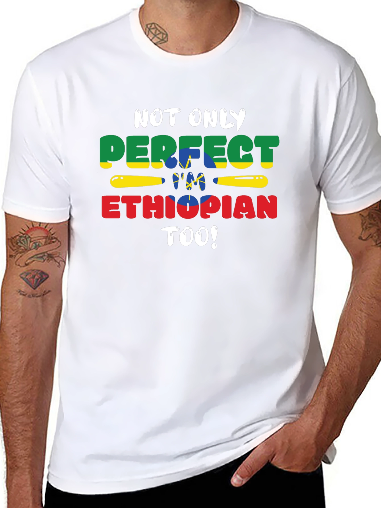 Perfect Ethiopian Tee - Black Short Sleeve Shirt