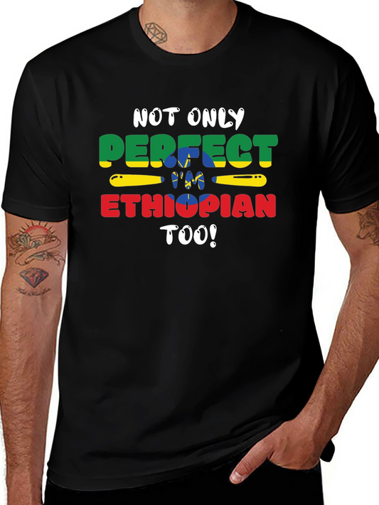 Perfect Ethiopian Tee - Black Short Sleeve Shirt