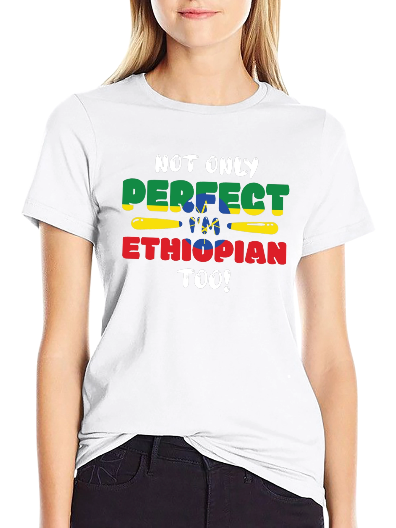 Perfect Ethiopian Tee - Black Short Sleeve Shirt