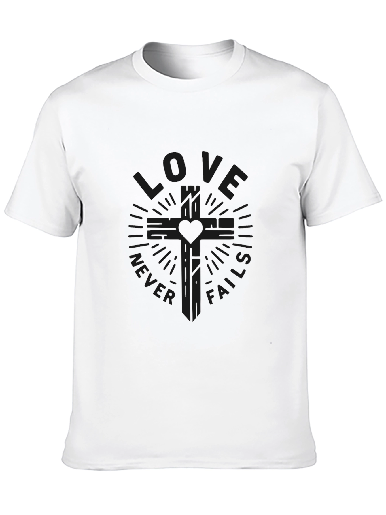 Love Never Fails Graphic Tee - Black