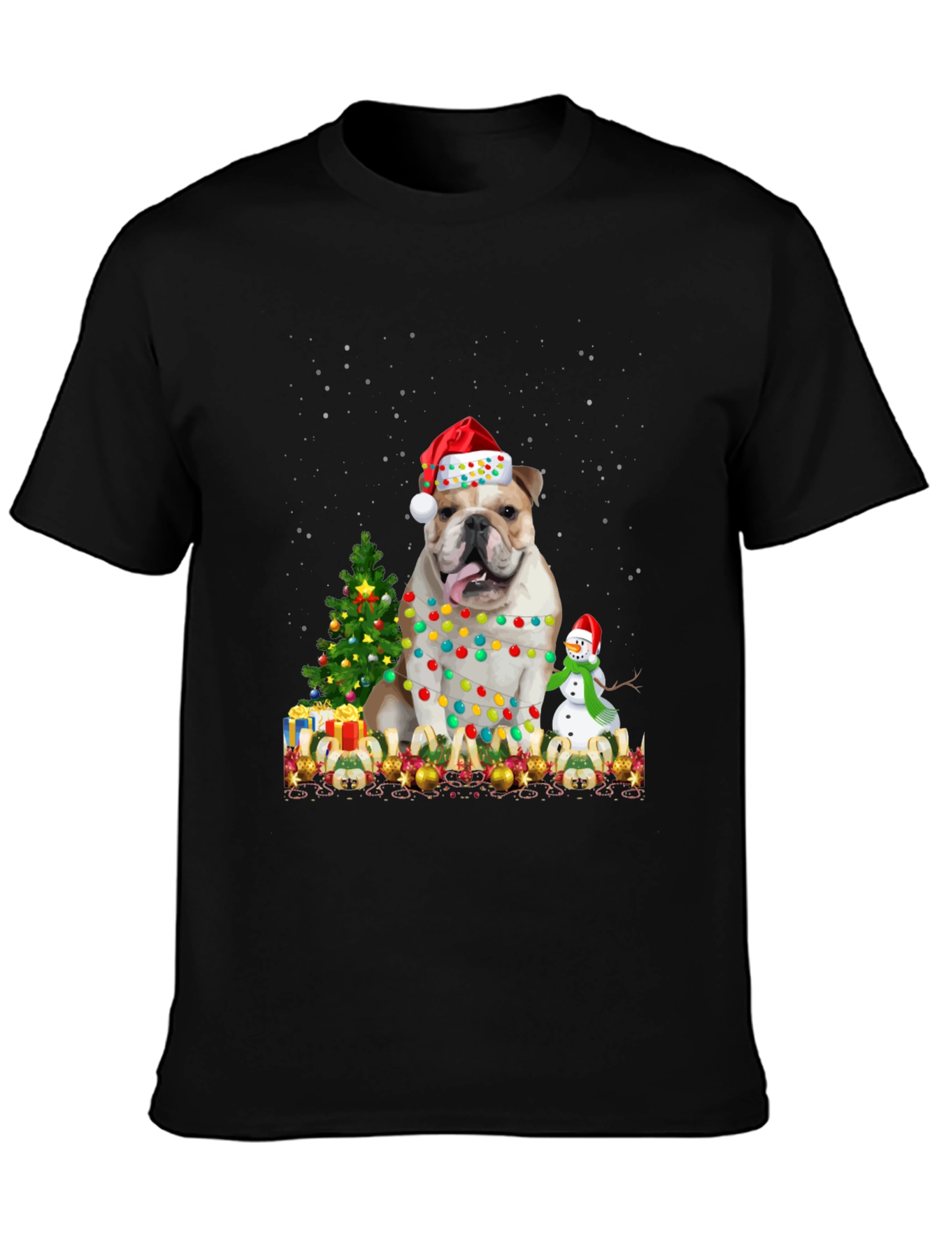 Christmas Bulldog T-Shirt