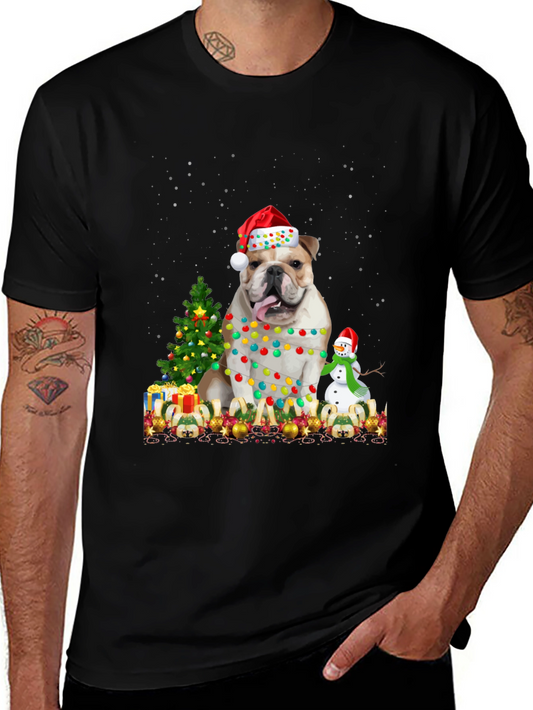 Christmas Bulldog T-Shirt