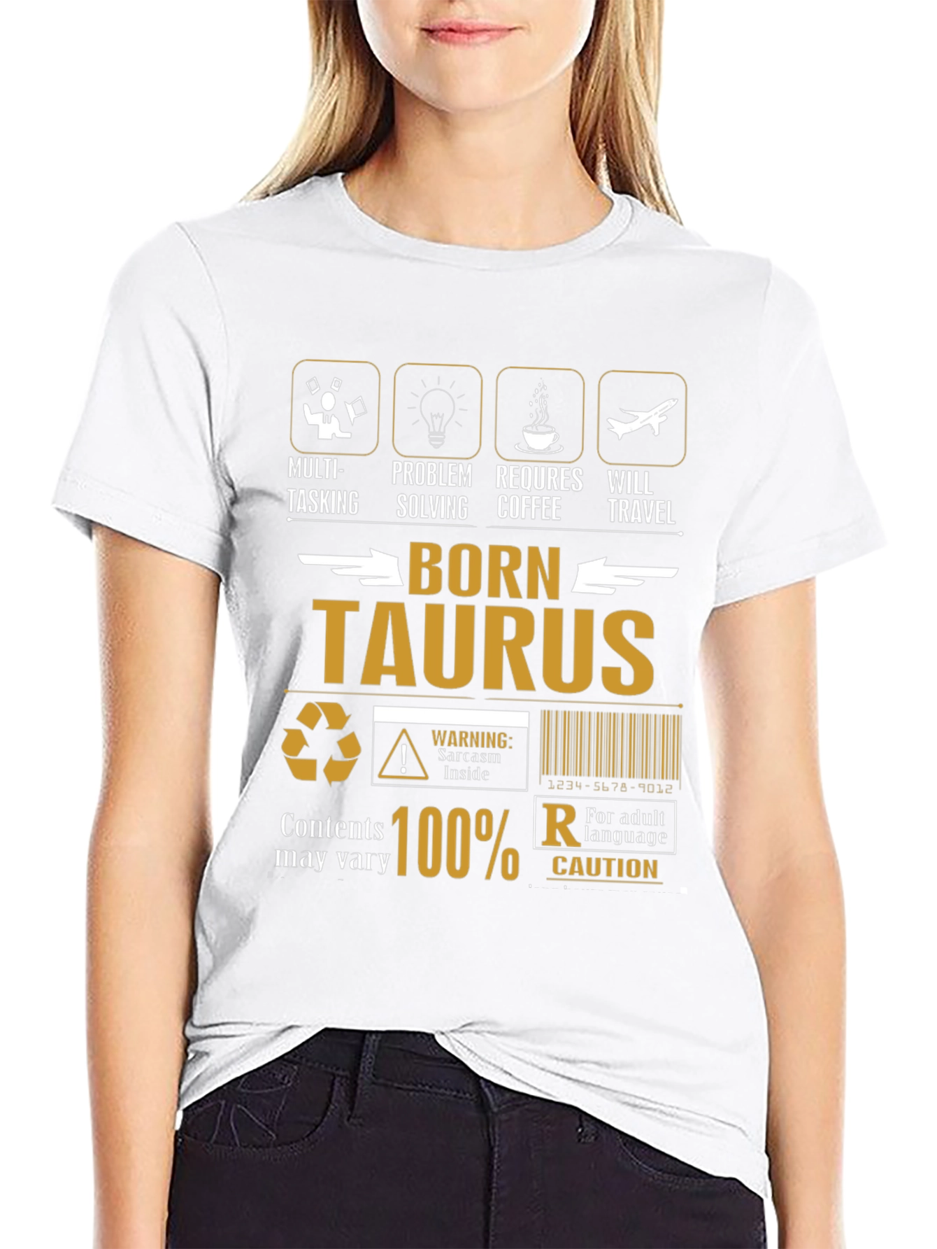 Born Taurus T-Shirt - Multi-Tasking Coffee Travel