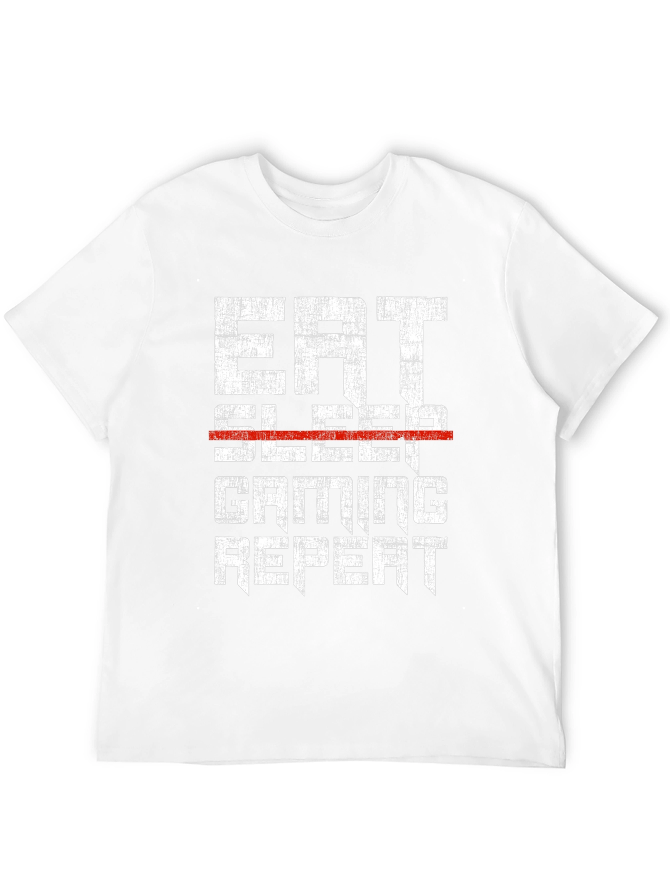 Eat Sleep Gaming Repeat Mens Black T-Shirt
