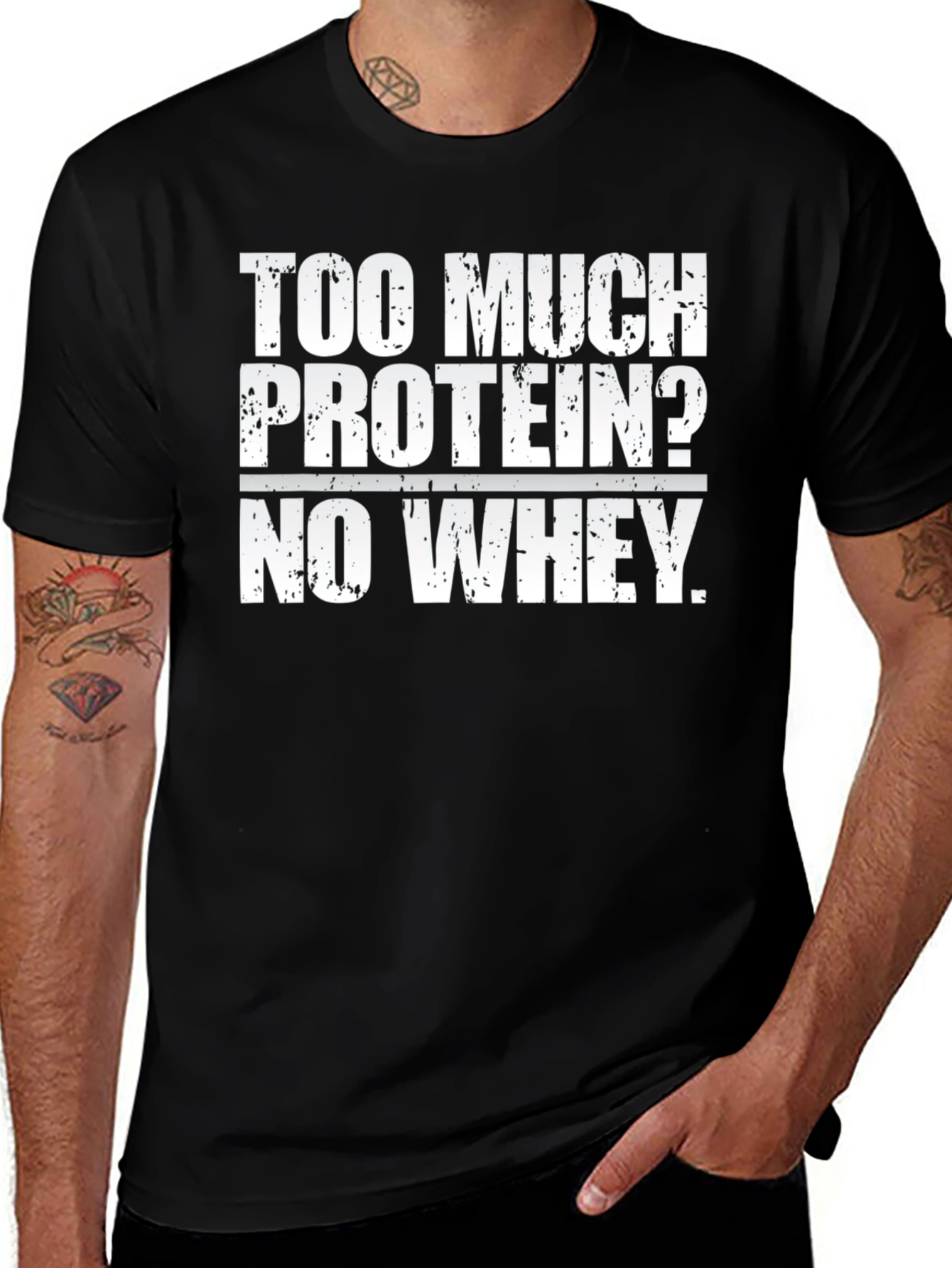 Too Much Protein? Funny Workout Gym T-Shirt
