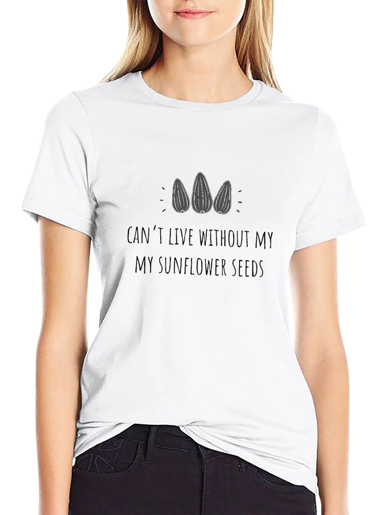 Sunflower Seed T-Shirt - Black Casual Tee