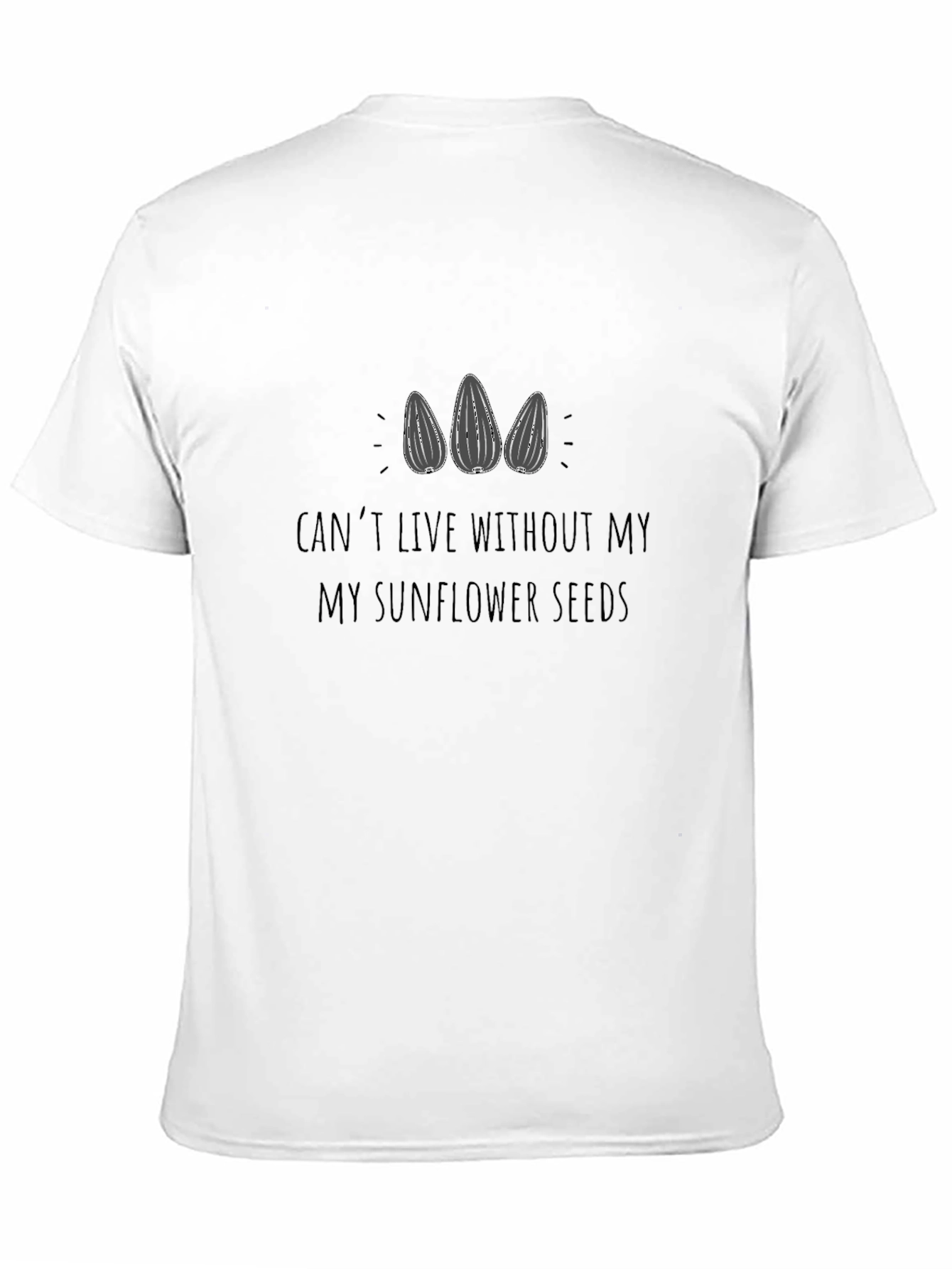 Sunflower Seed T-Shirt - Black Casual Tee