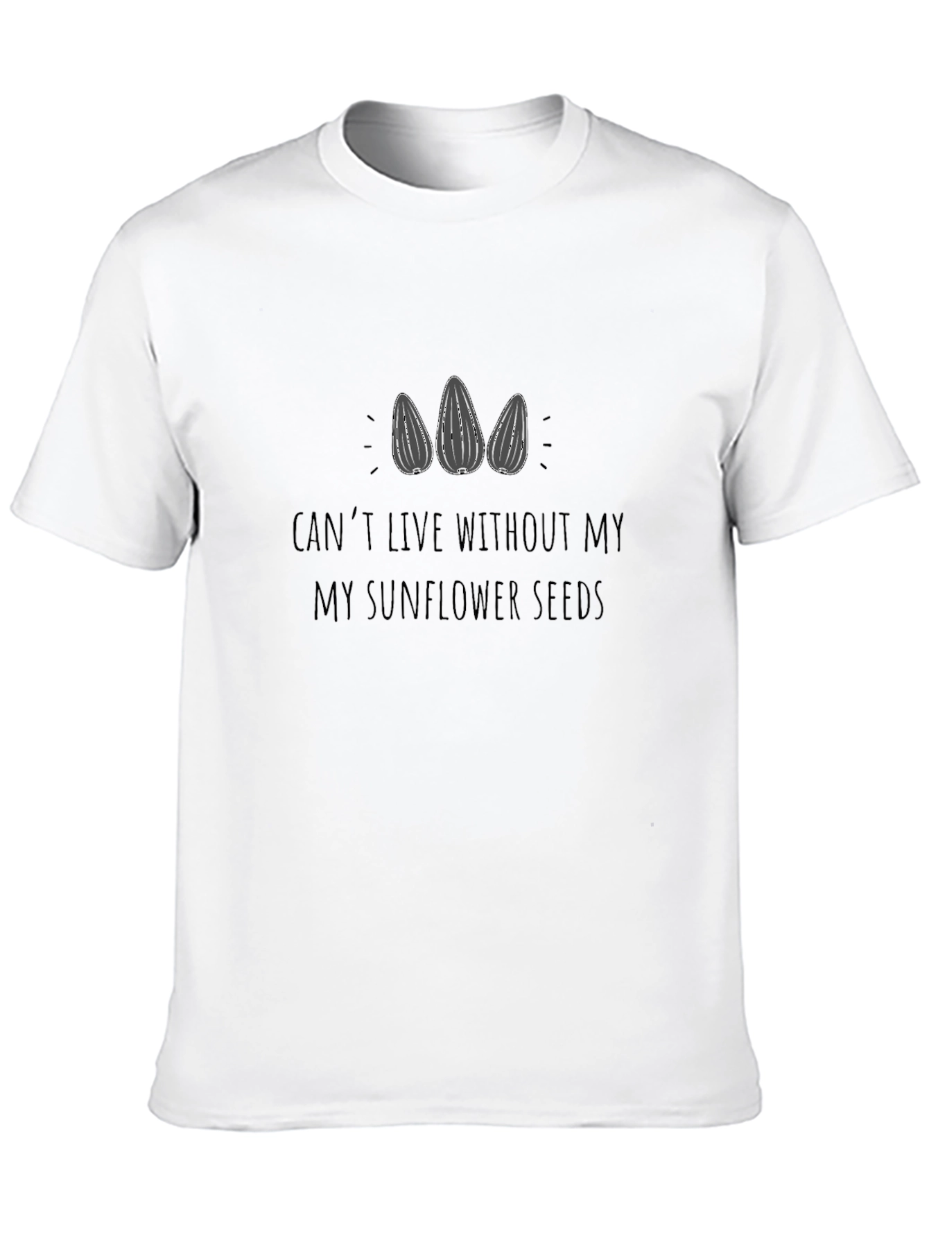 Sunflower Seed T-Shirt - Black Casual Tee