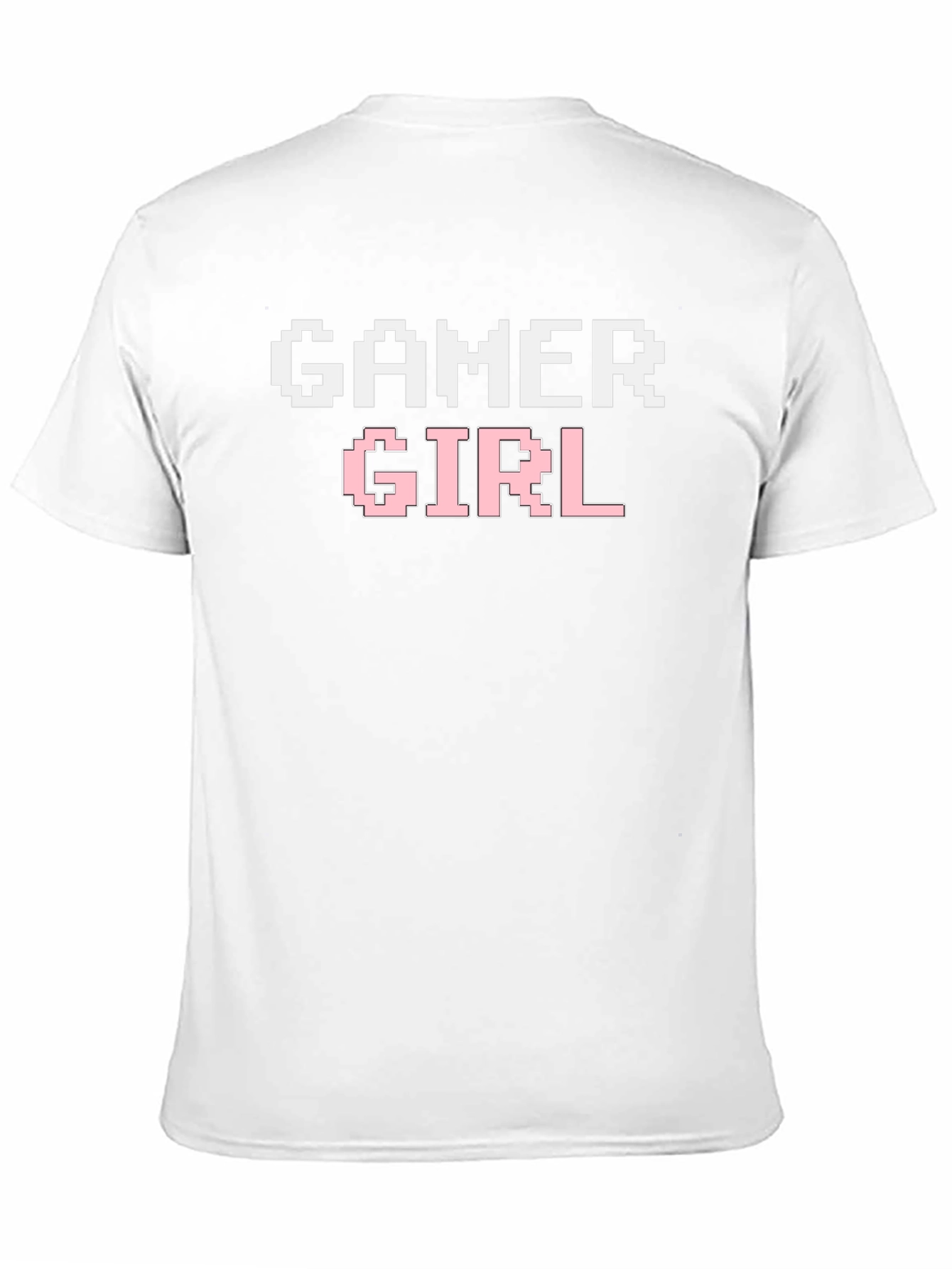 Gamer Girl Pixel Art Black T-Shirt