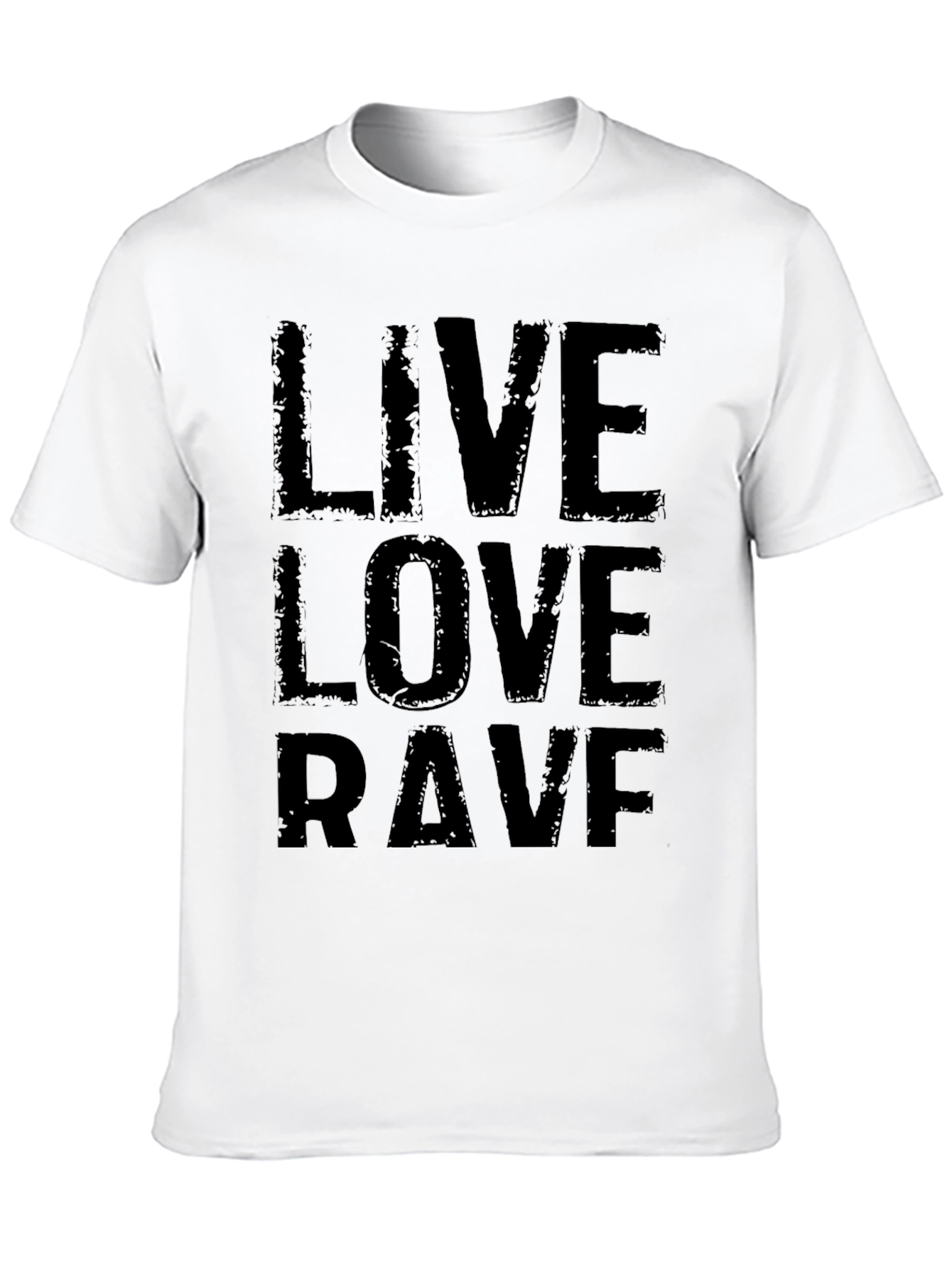 Live Love Rave Black Graphic T-Shirt