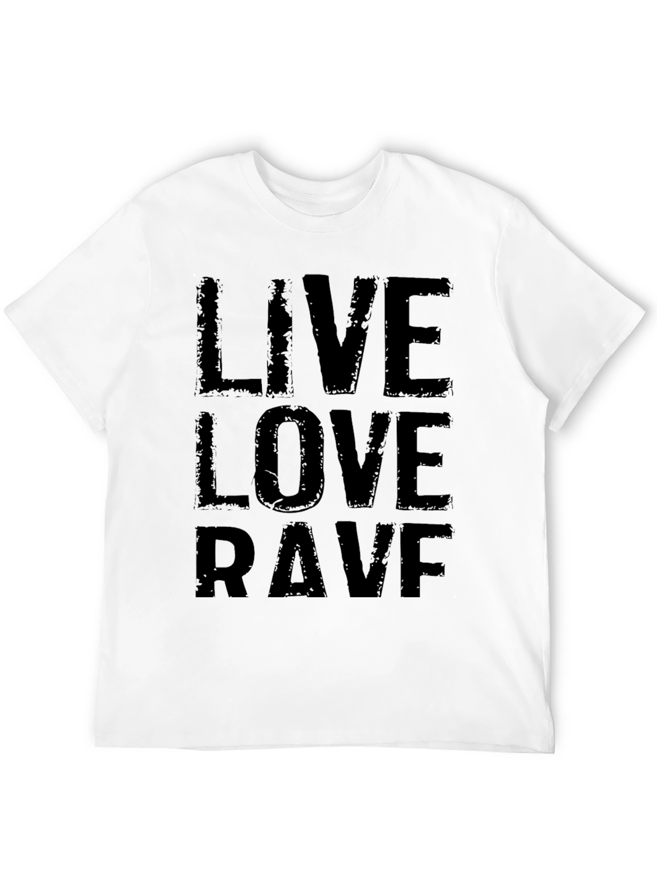 Live Love Rave Black Graphic T-Shirt