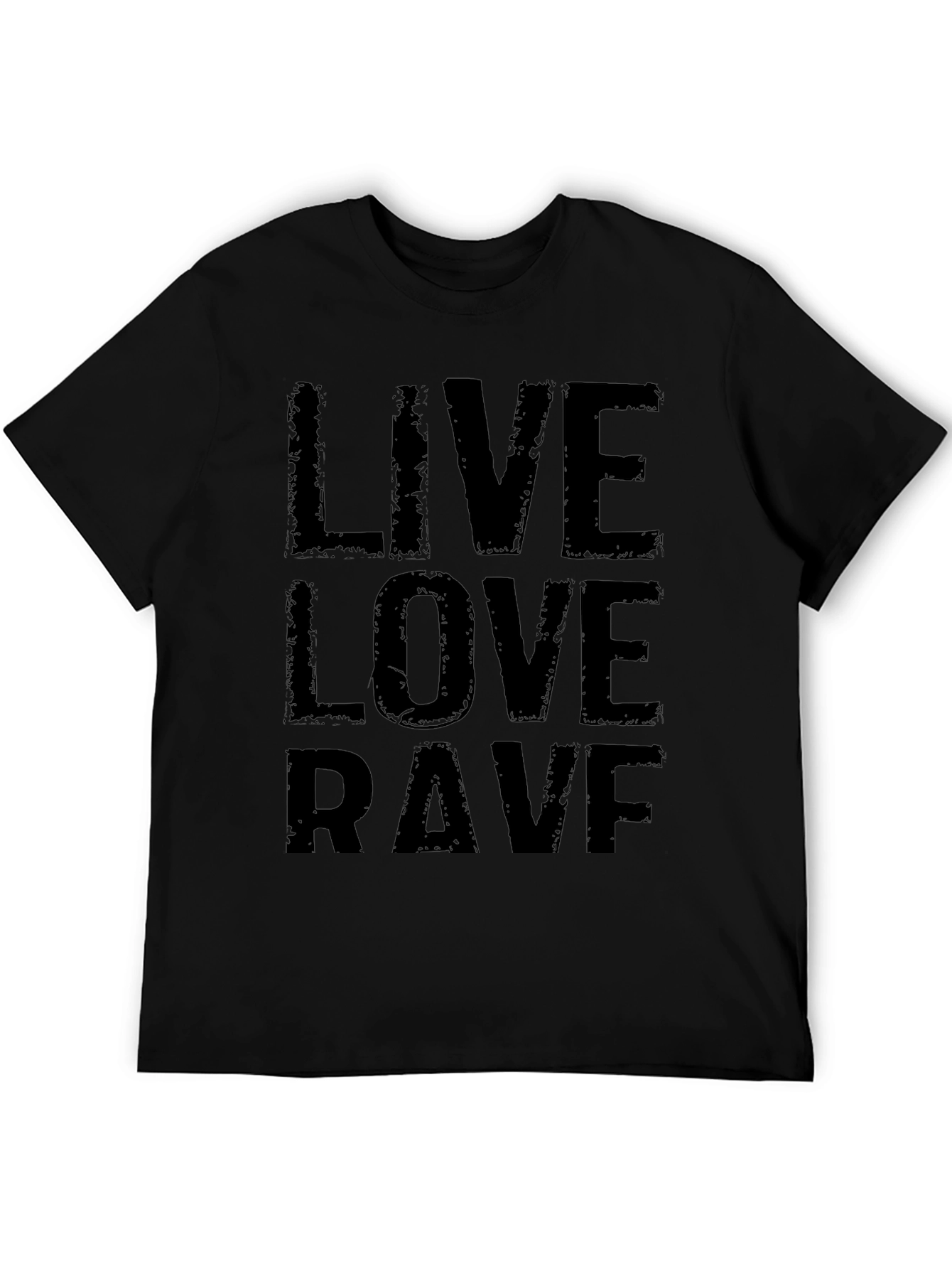 Live Love Rave Black Graphic T-Shirt