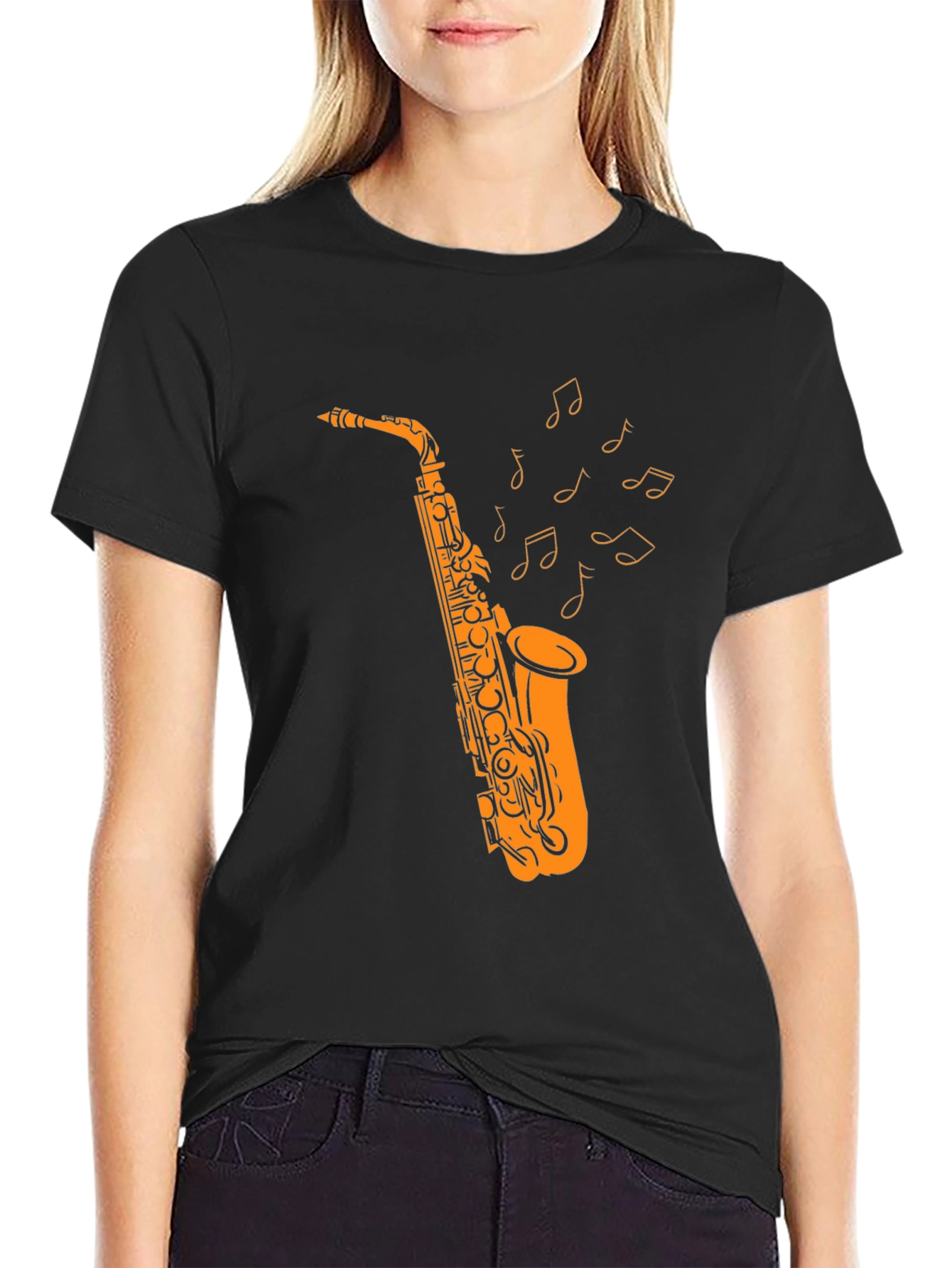 Saxophone Music T-Shirt - Black Graphic Tee