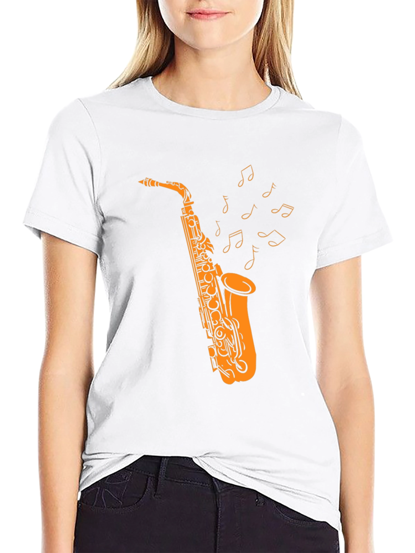 Saxophone Music T-Shirt - Black Graphic Tee