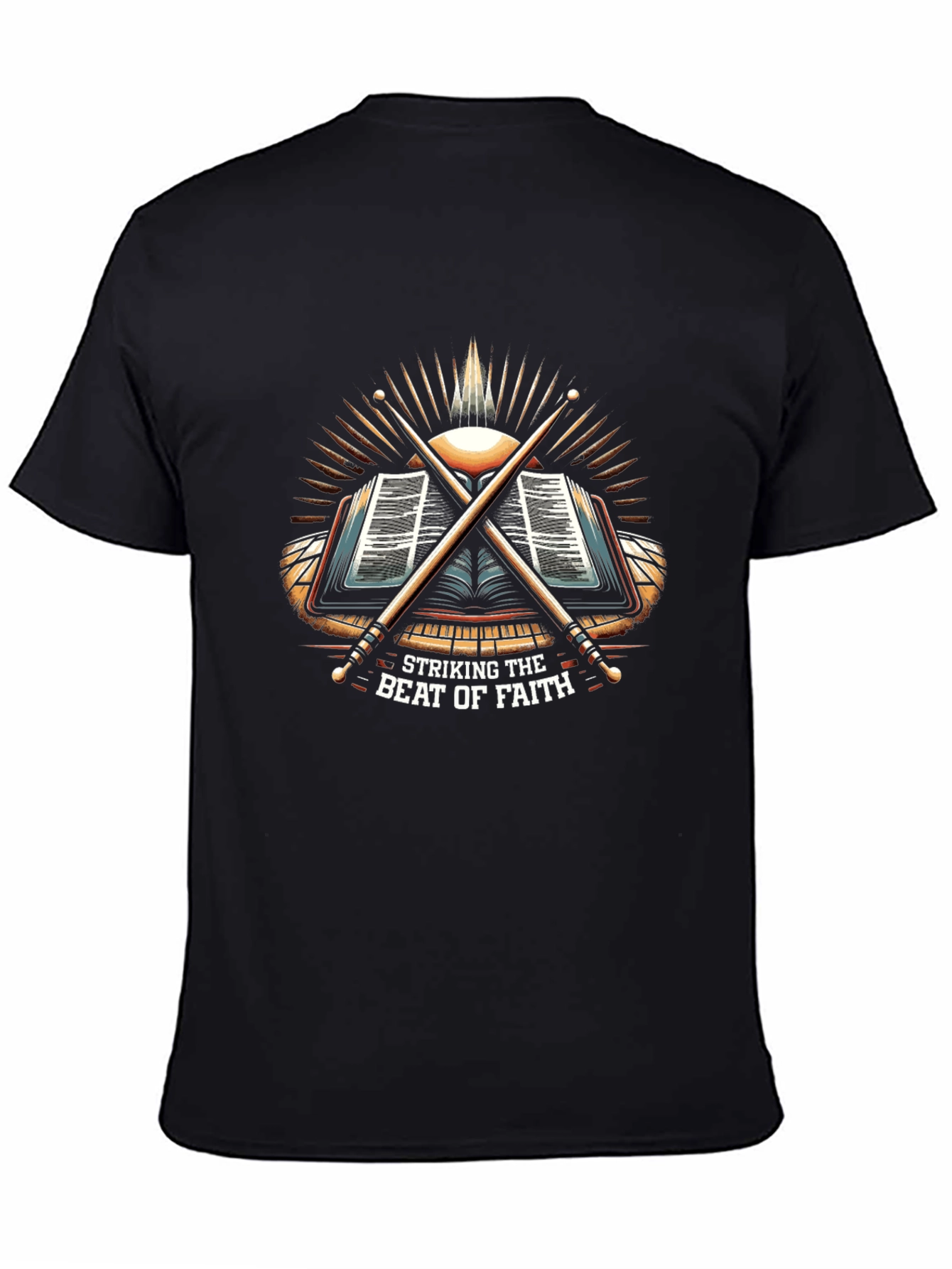 Striking the Beat of Faith Drummer T-Shirt