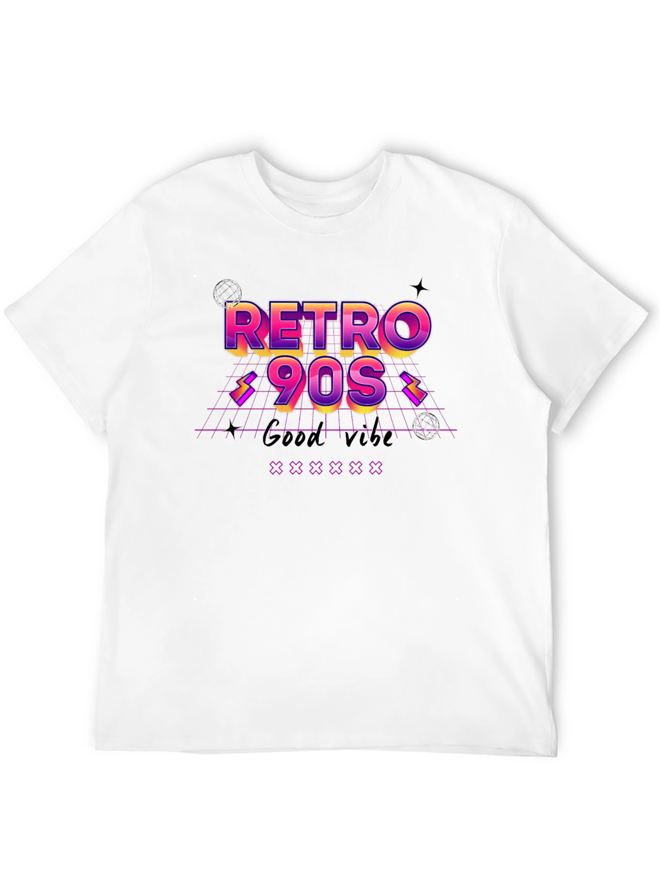 Retro 90s Graphic Tee - Good Vibes T-Shirt