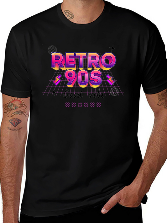 Retro 90s Graphic Tee - Good Vibes T-Shirt