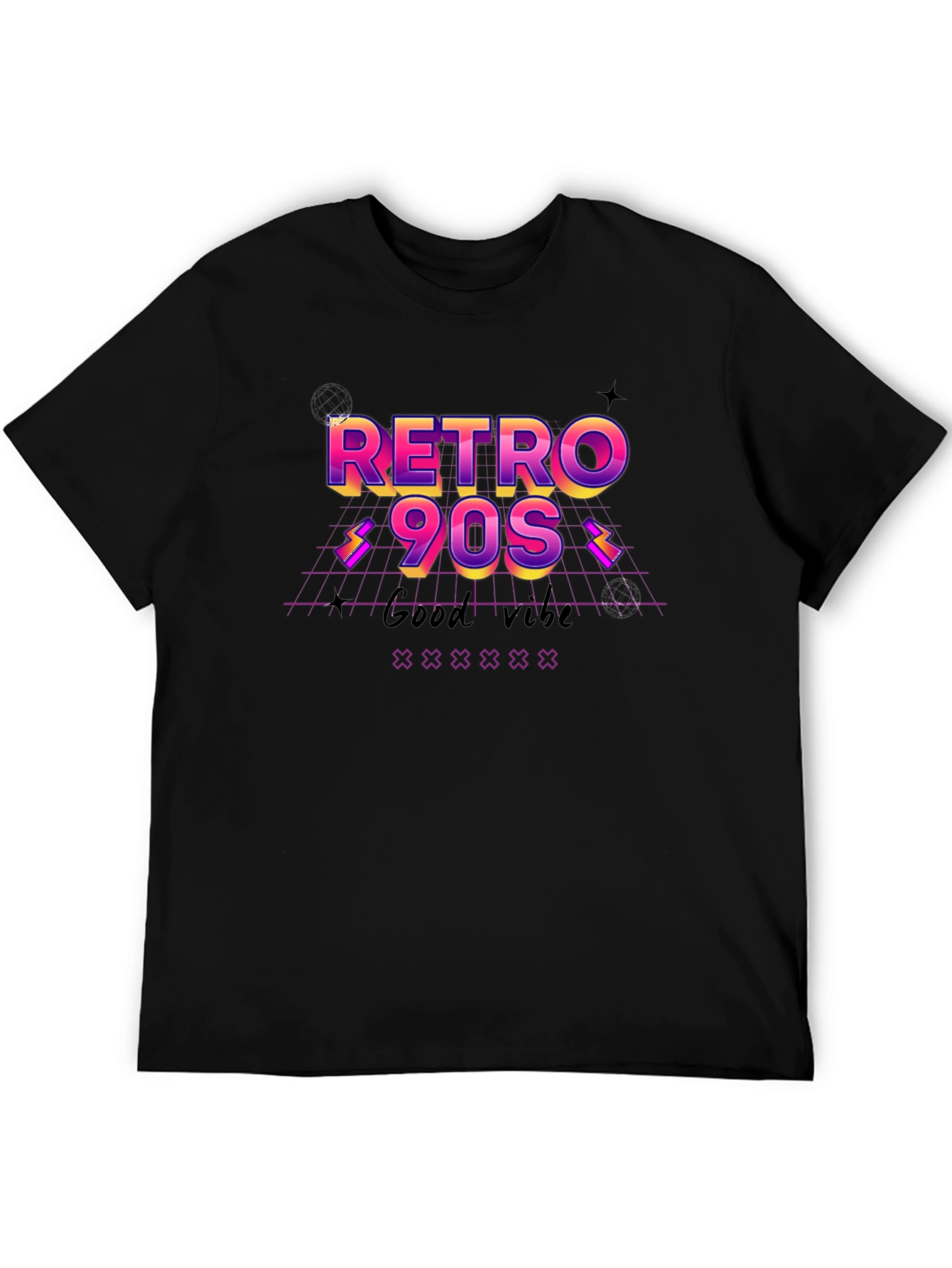 Retro 90s Graphic Tee - Good Vibes T-Shirt