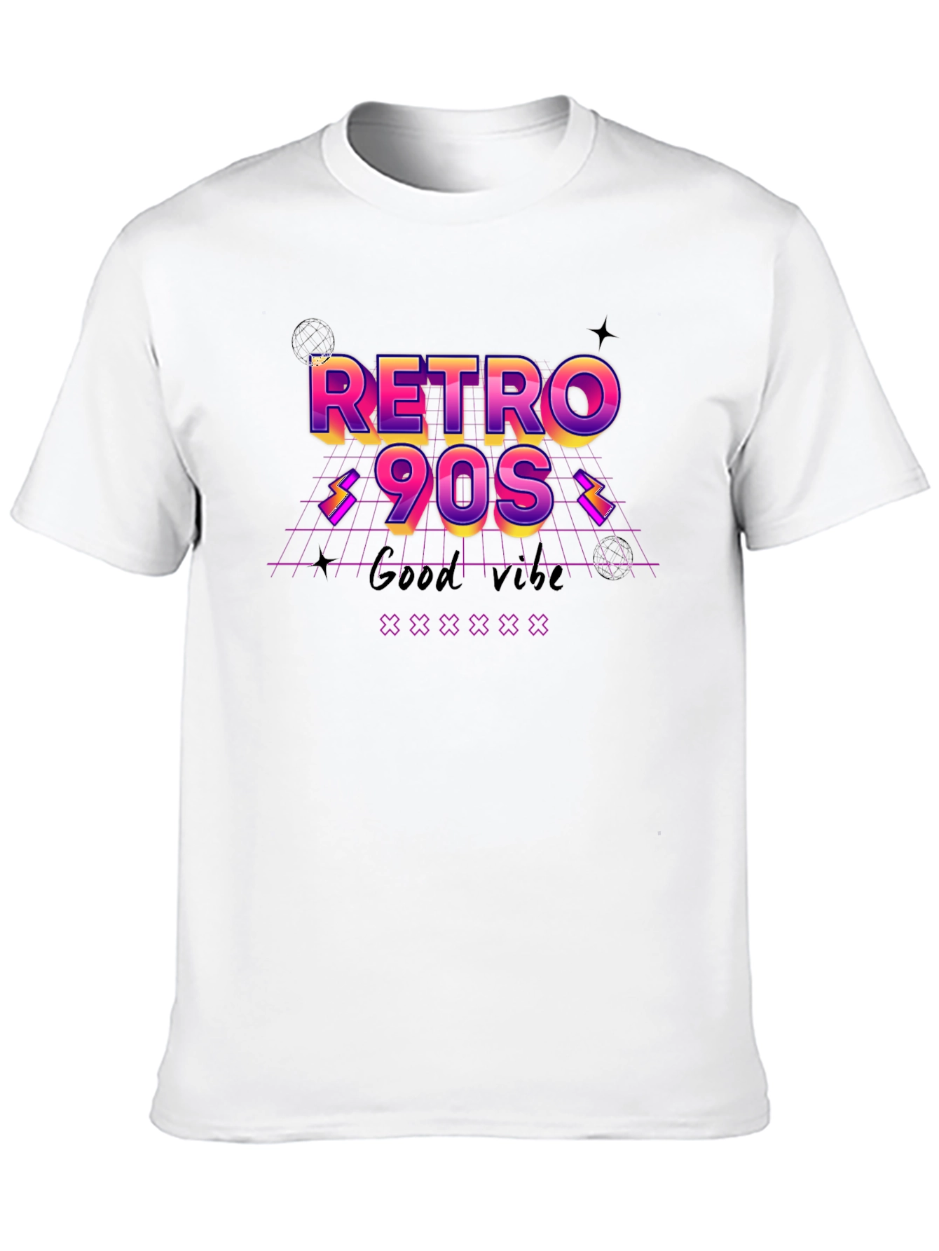Retro 90s Graphic Tee - Good Vibes T-Shirt