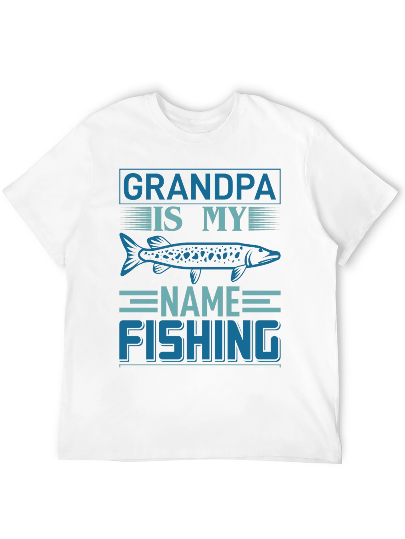 Grandpa Fishing T-Shirt - Name Fishing Tee