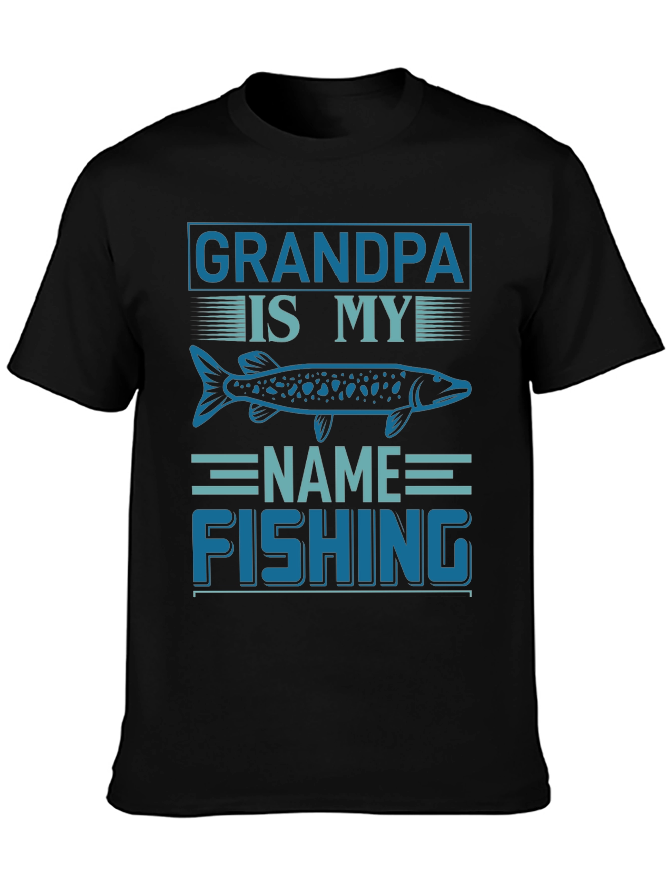 Grandpa Fishing T-Shirt - Name Fishing Tee