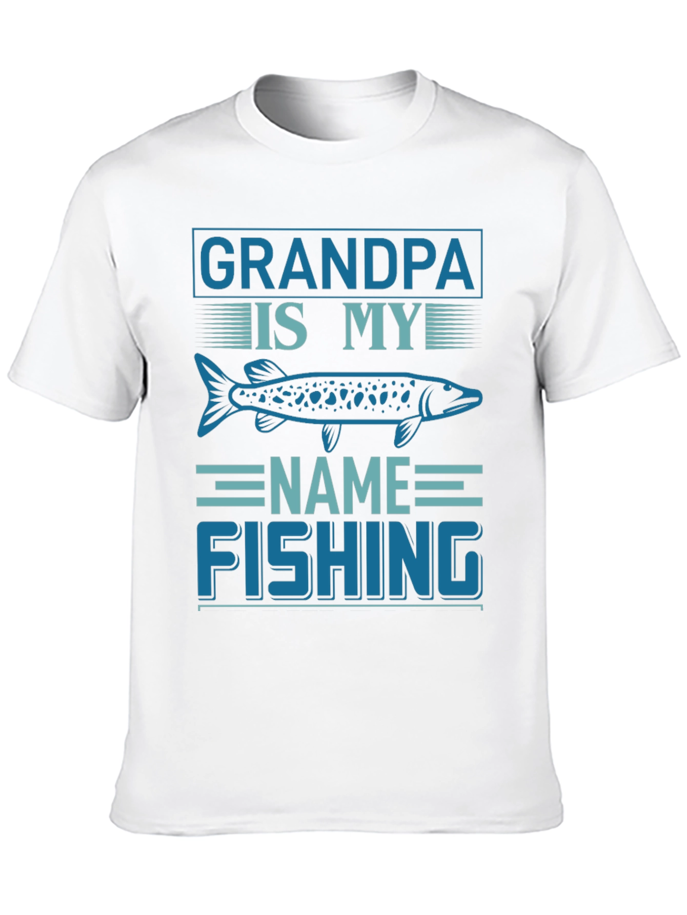 Grandpa Fishing T-Shirt - Name Fishing Tee