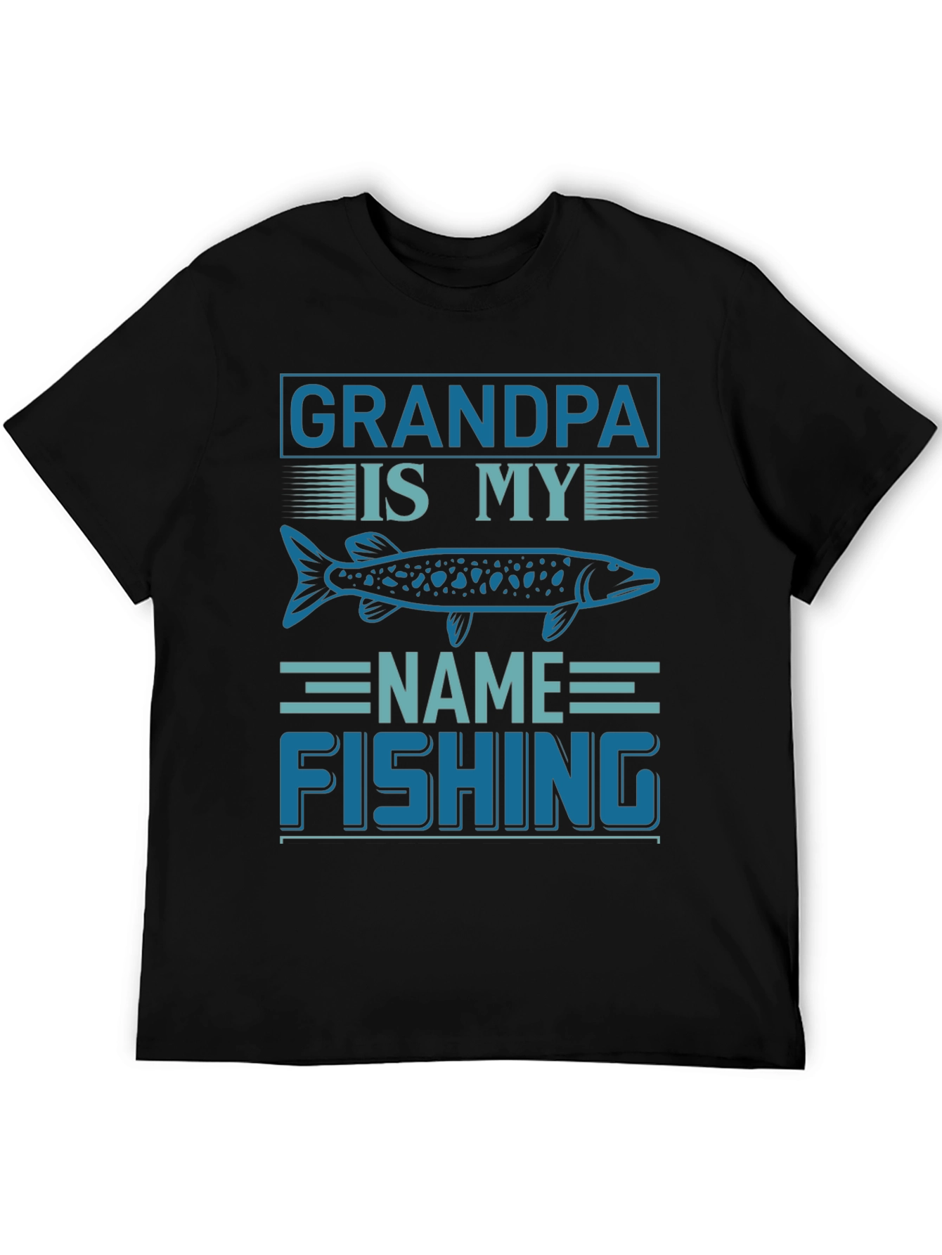 Grandpa Fishing T-Shirt - Name Fishing Tee
