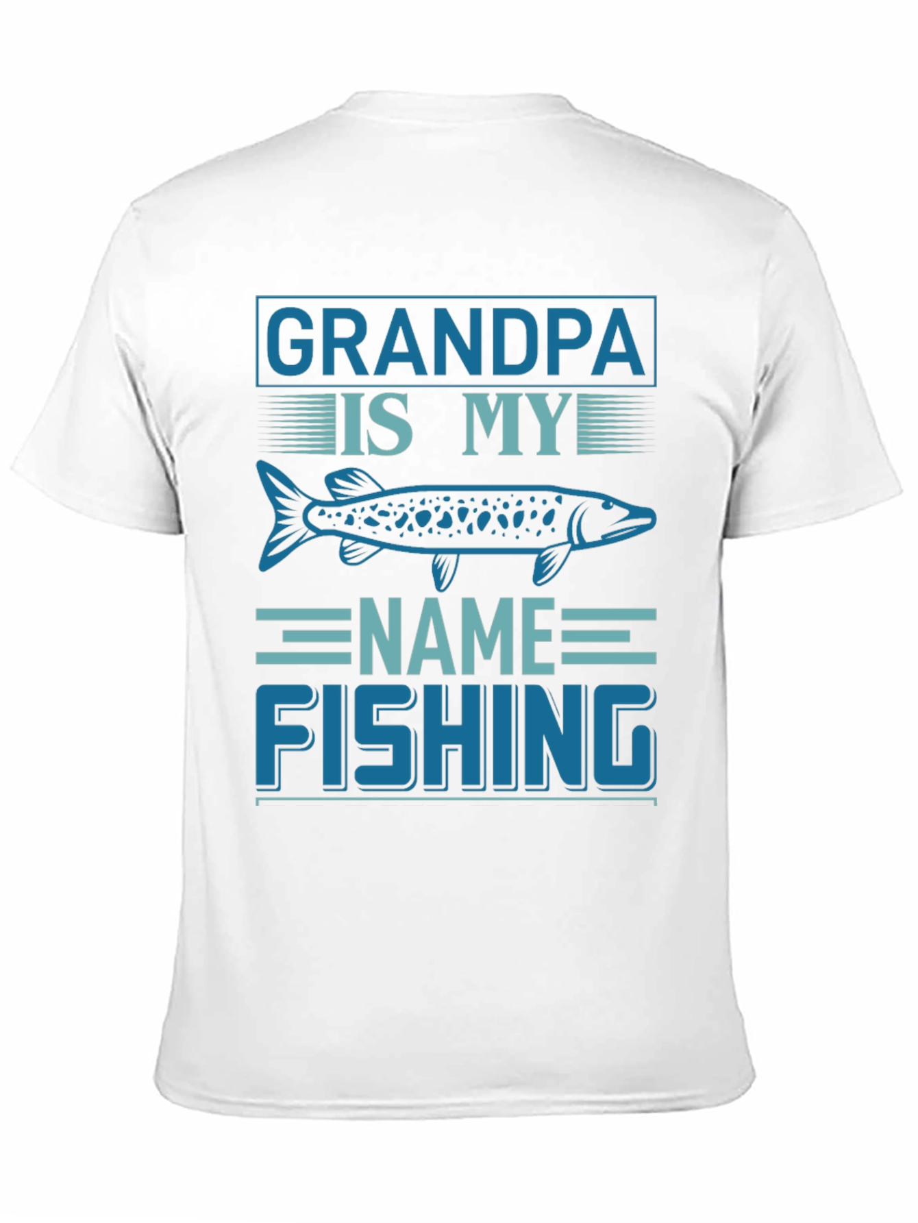 Grandpa Fishing T-Shirt - Name Fishing Tee