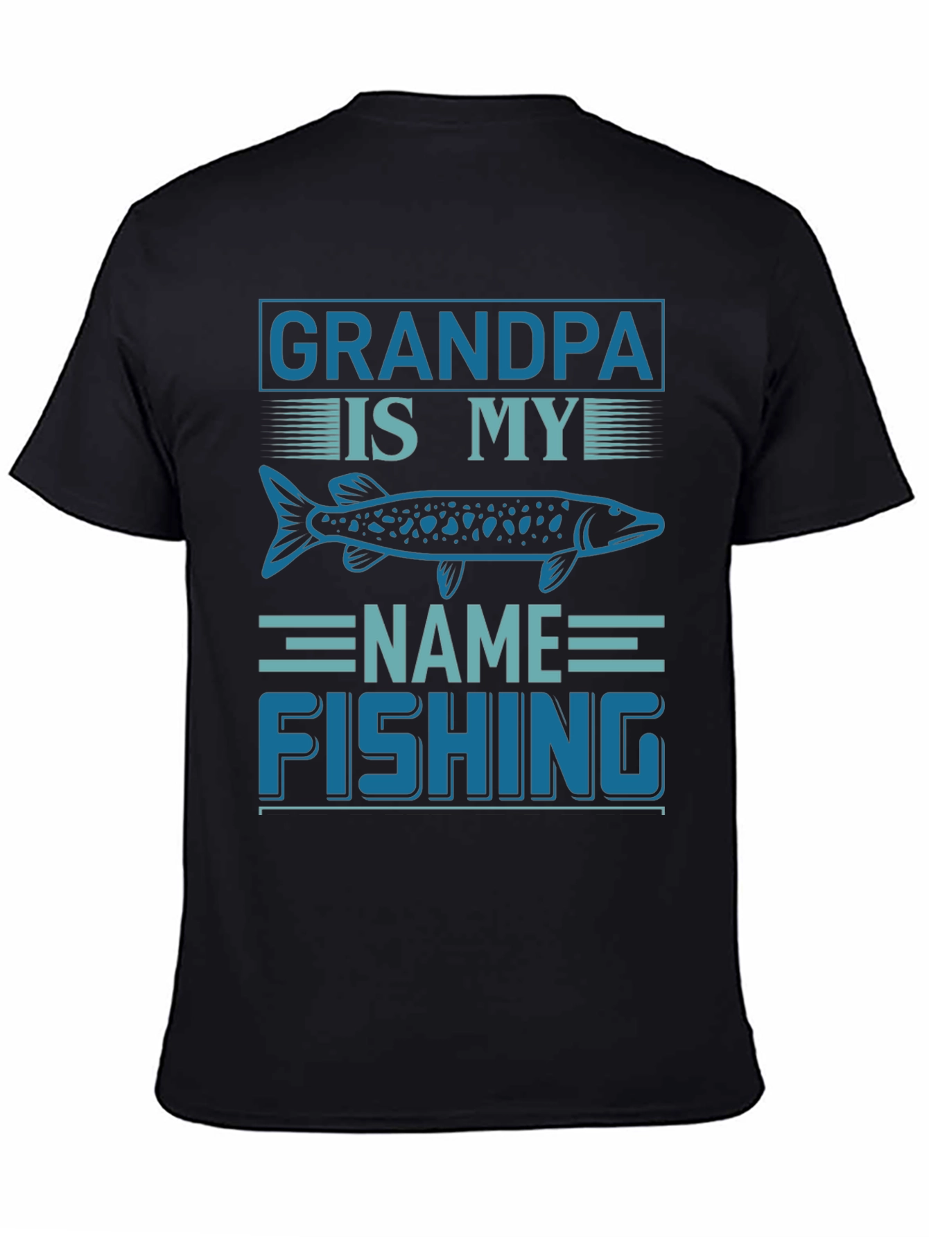 Grandpa Fishing T-Shirt - Name Fishing Tee