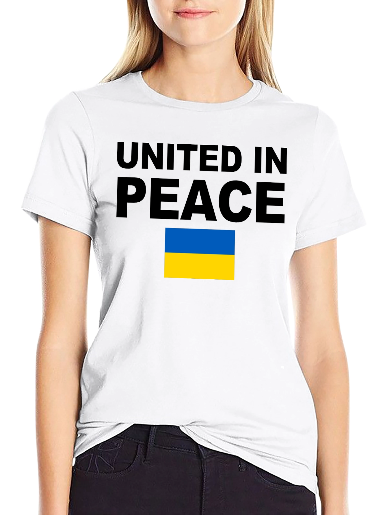 United in Peace Ukraine Flag T-Shirt