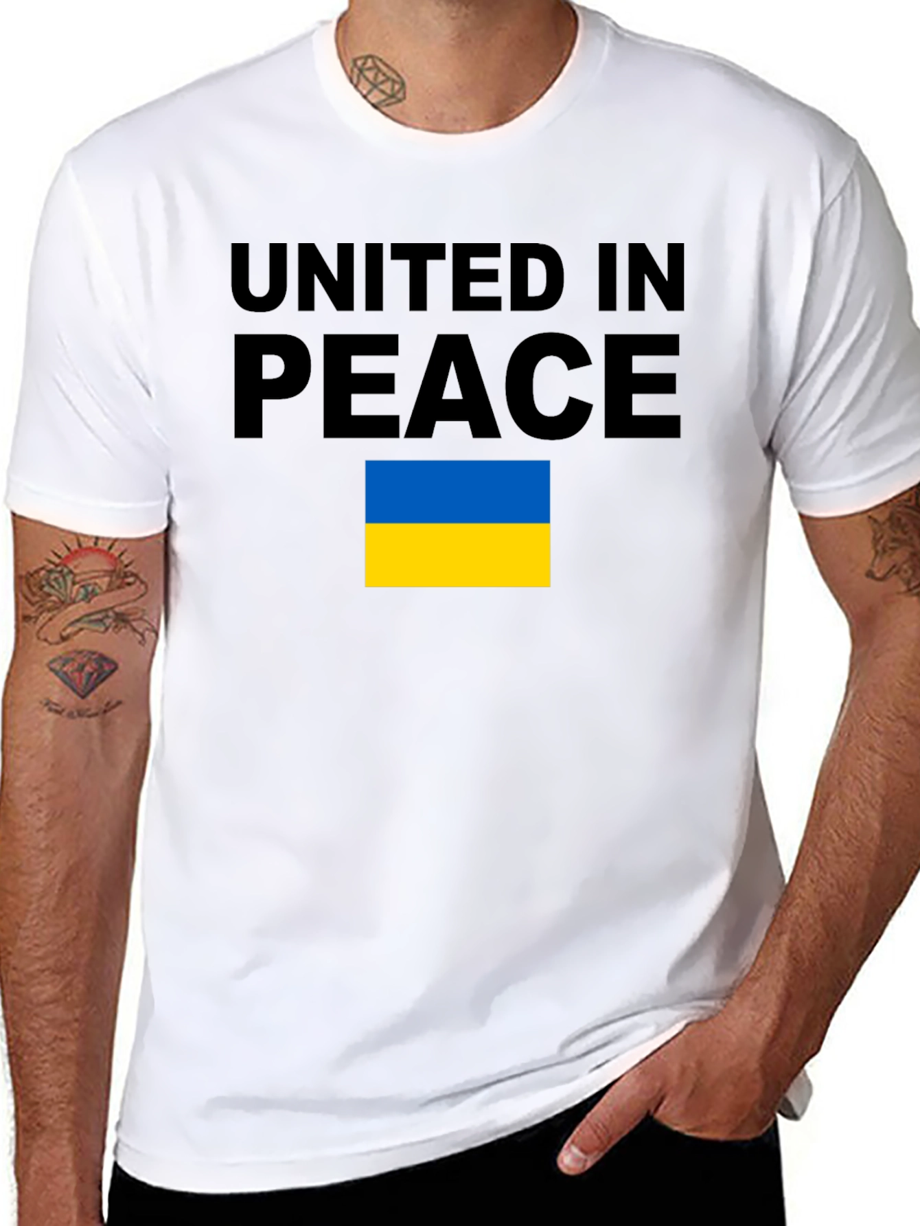 United in Peace Ukraine Flag T-Shirt