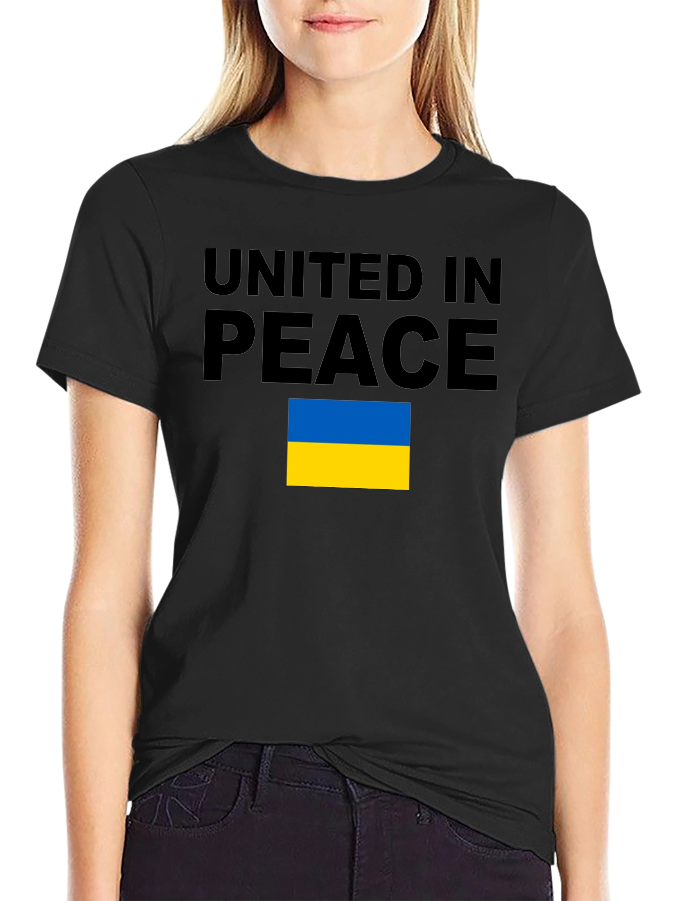 United in Peace Ukraine Flag T-Shirt