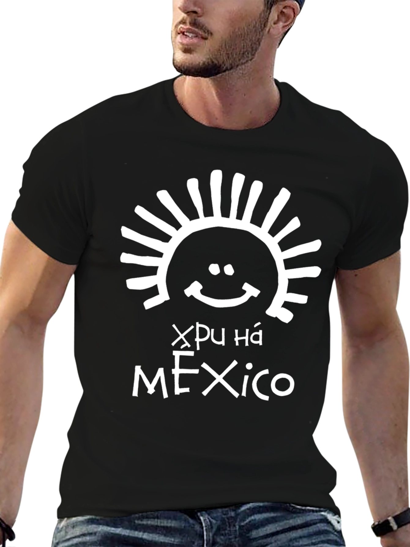 Mexico Sun T-Shirt - Black Graphic Tee