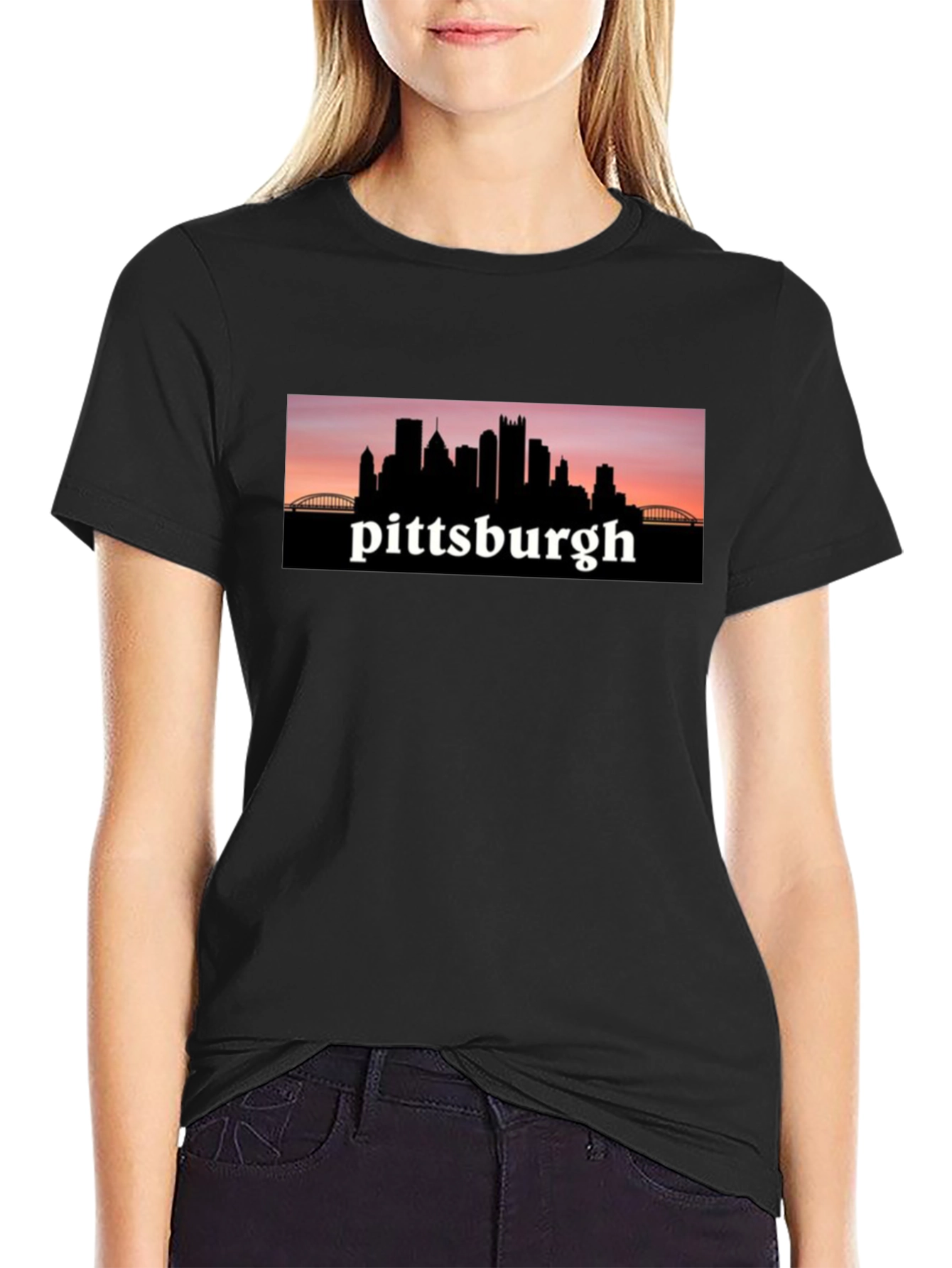 Pittsburgh Skyline T-Shirt Black