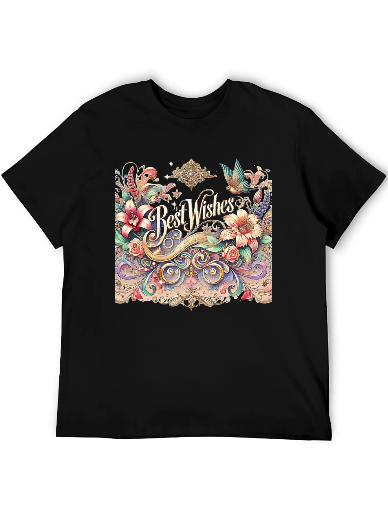 Best Wishes Floral Graphic Tee