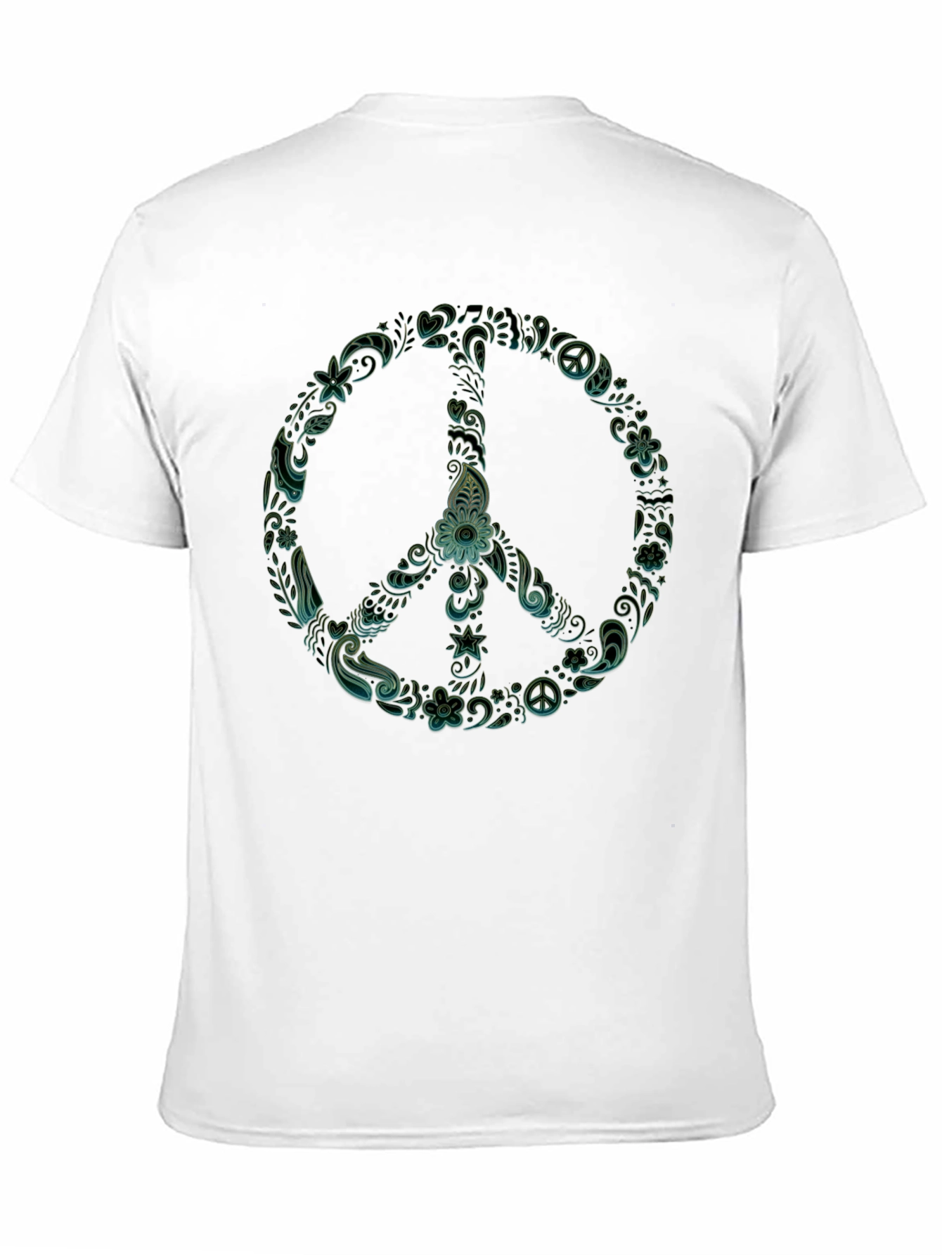 Peace Sign Graphic T-Shirt - Black Casual Tee