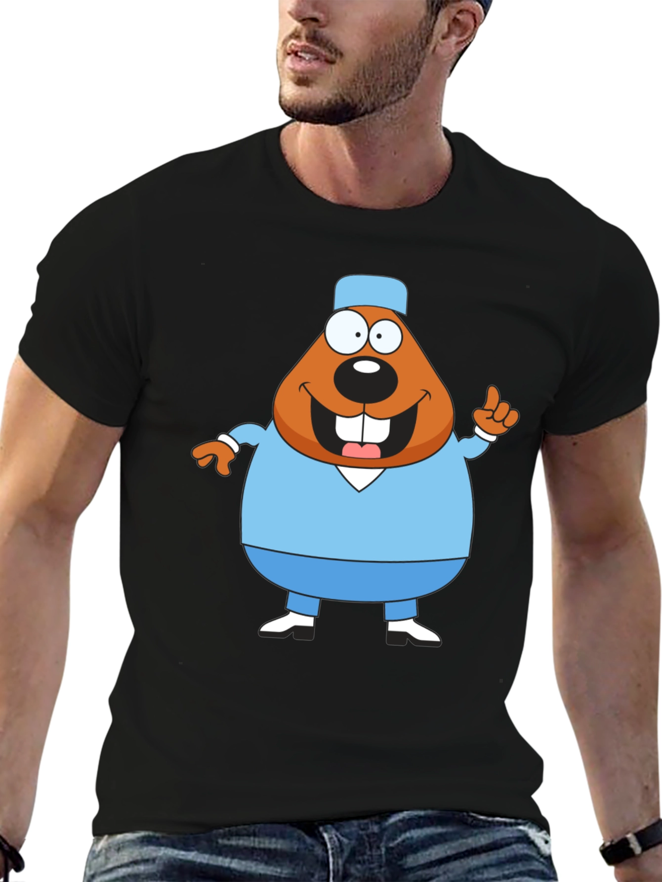 Cartoon Beaver Doctor T-Shirt