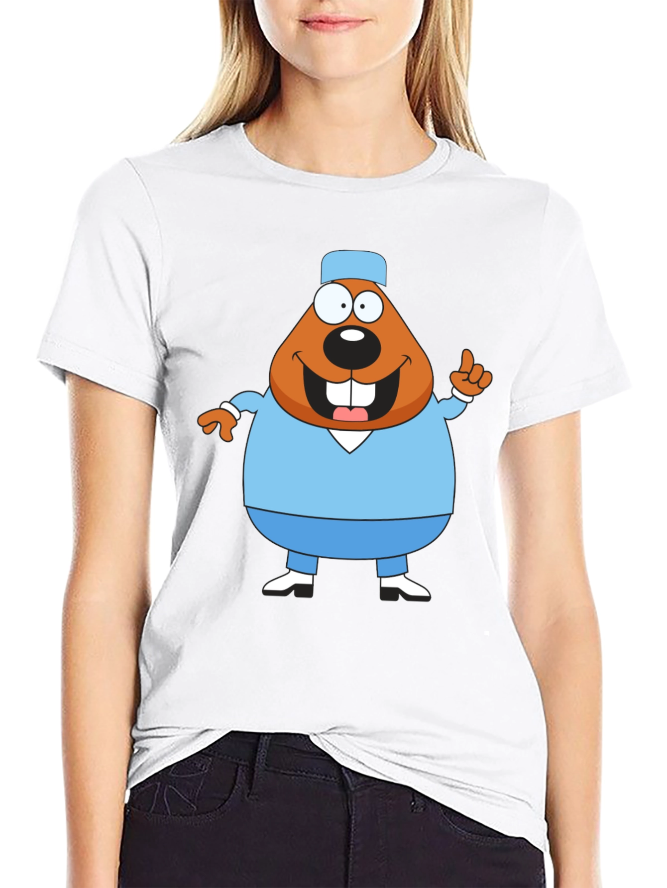 Cartoon Beaver Doctor T-Shirt