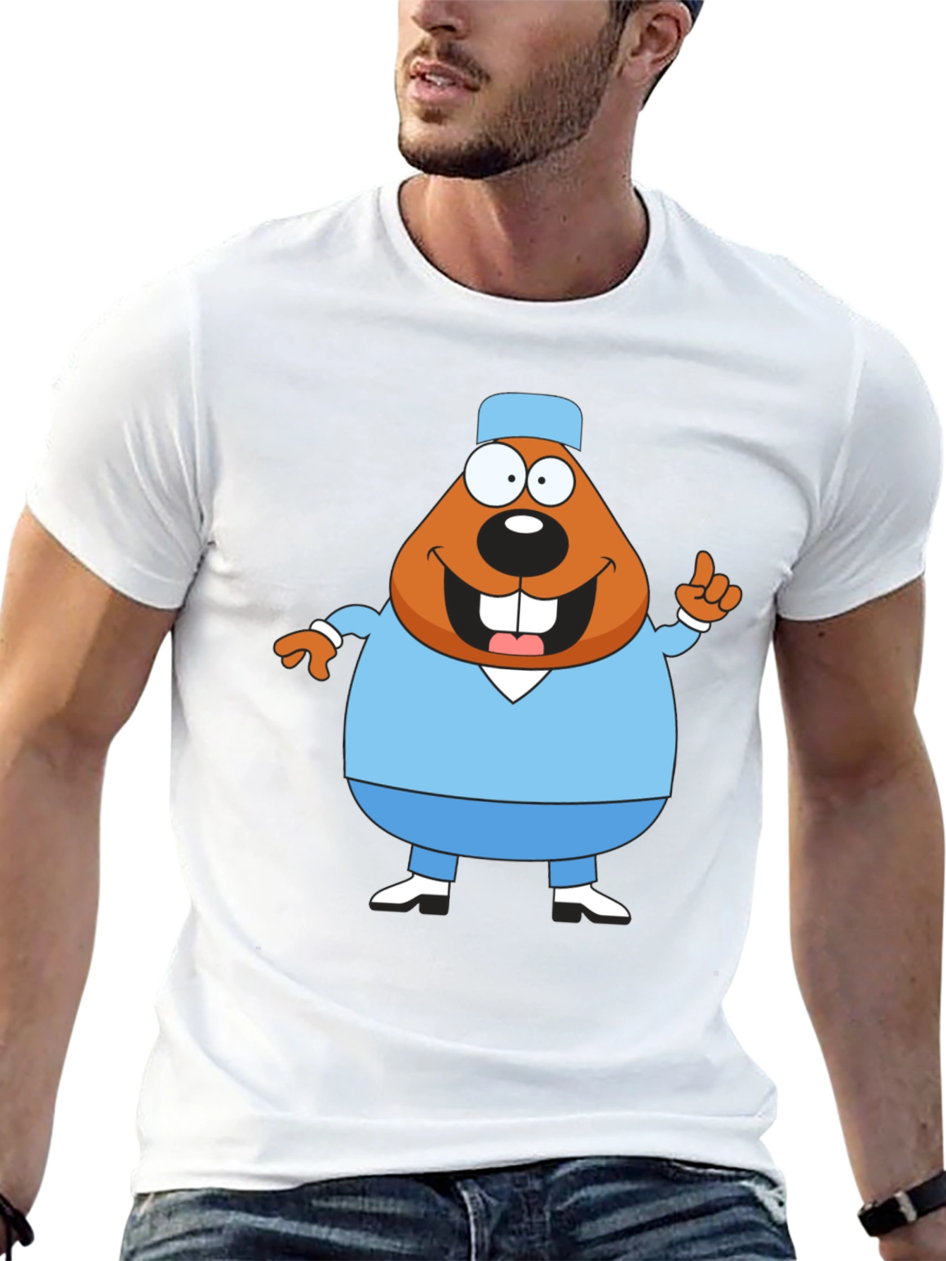 Cartoon Beaver Doctor T-Shirt