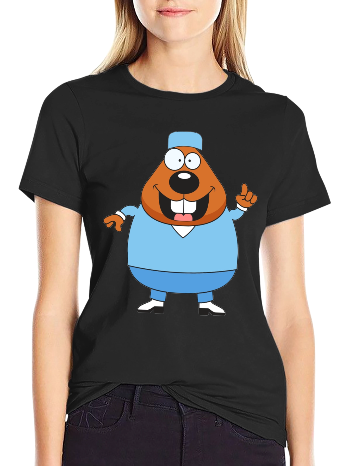 Cartoon Beaver Doctor T-Shirt