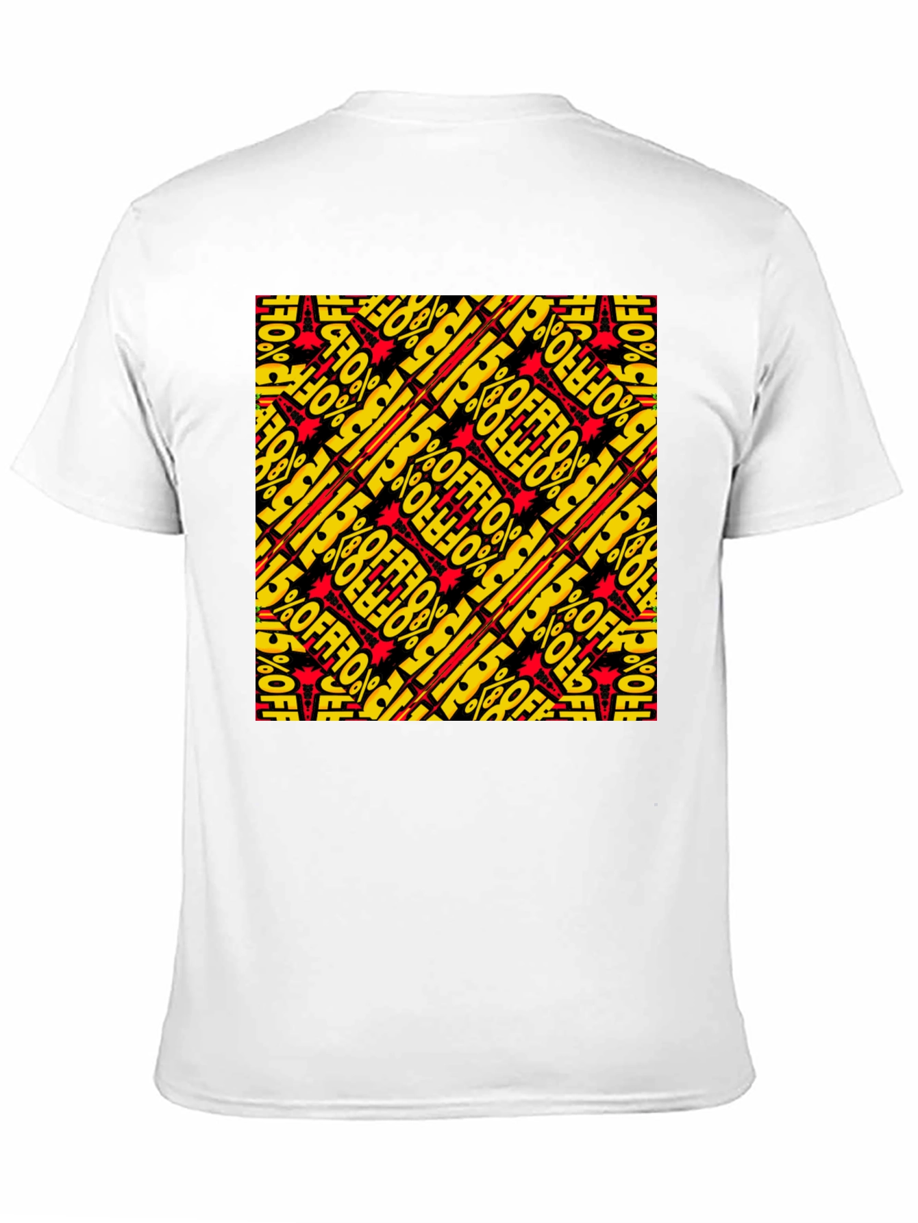 Bold 15% Off Patterned Black T-Shirt