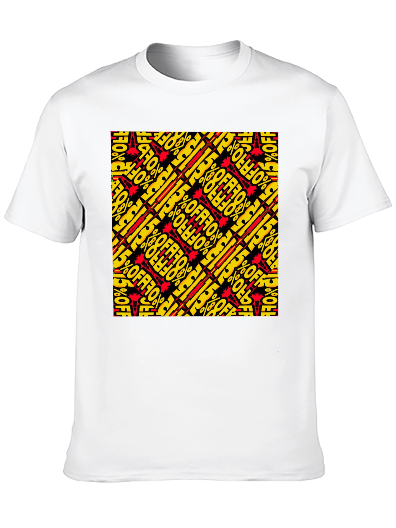 Bold 15% Off Patterned Black T-Shirt
