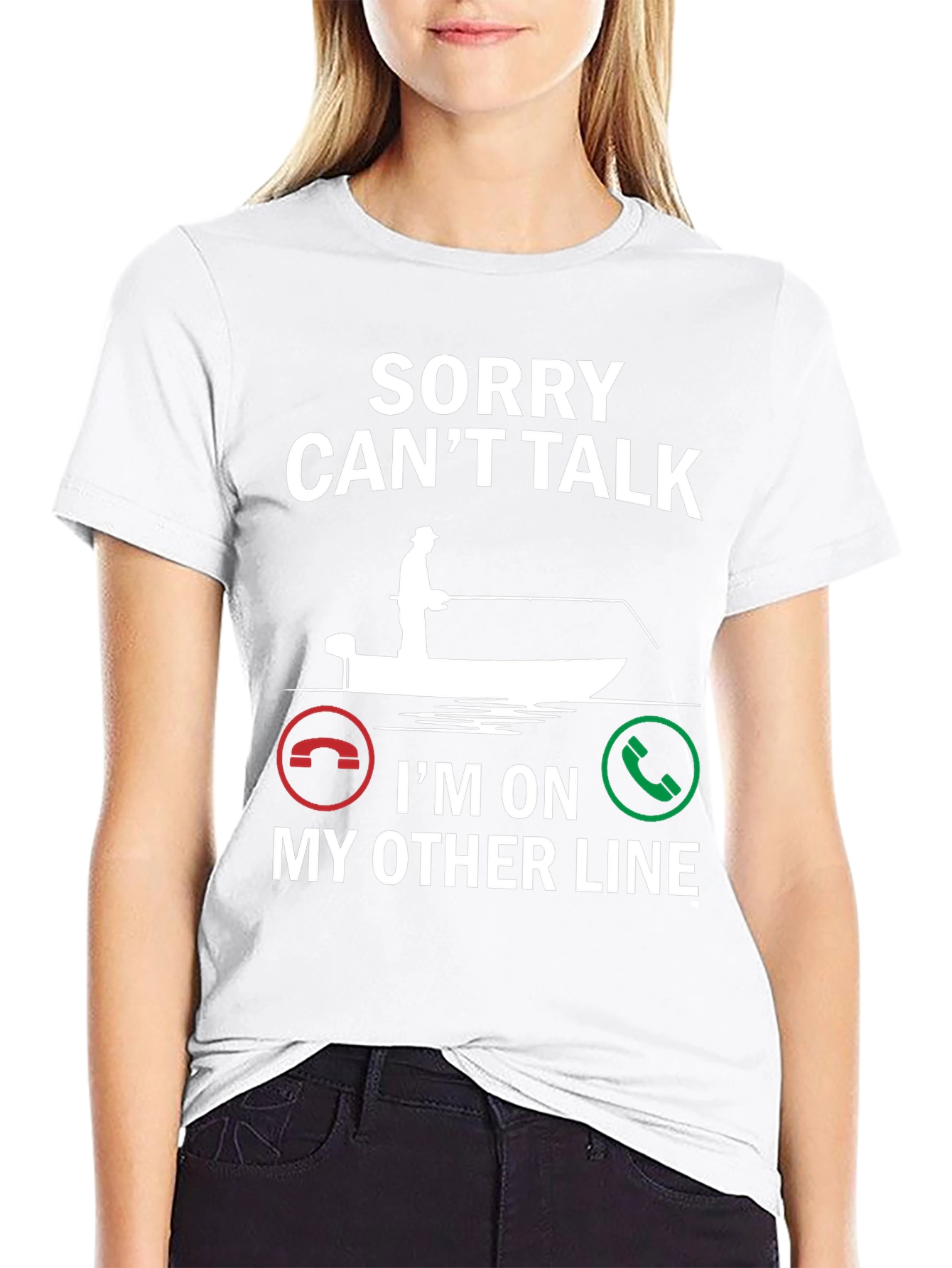 Sorry Cant Talk Fishing T-Shirt