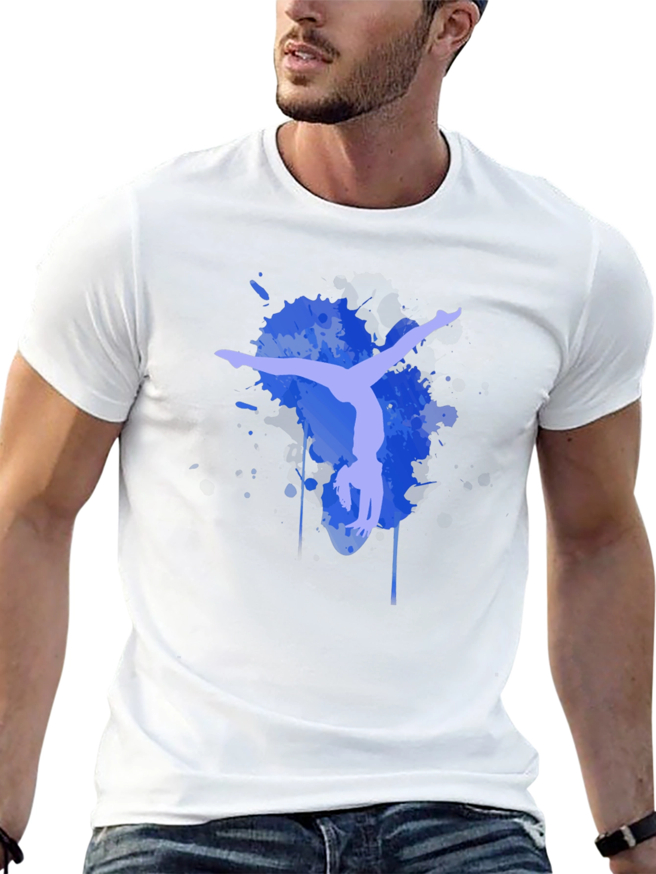 Gymnastics Silhouette T-Shirt - Artistic Black Tee