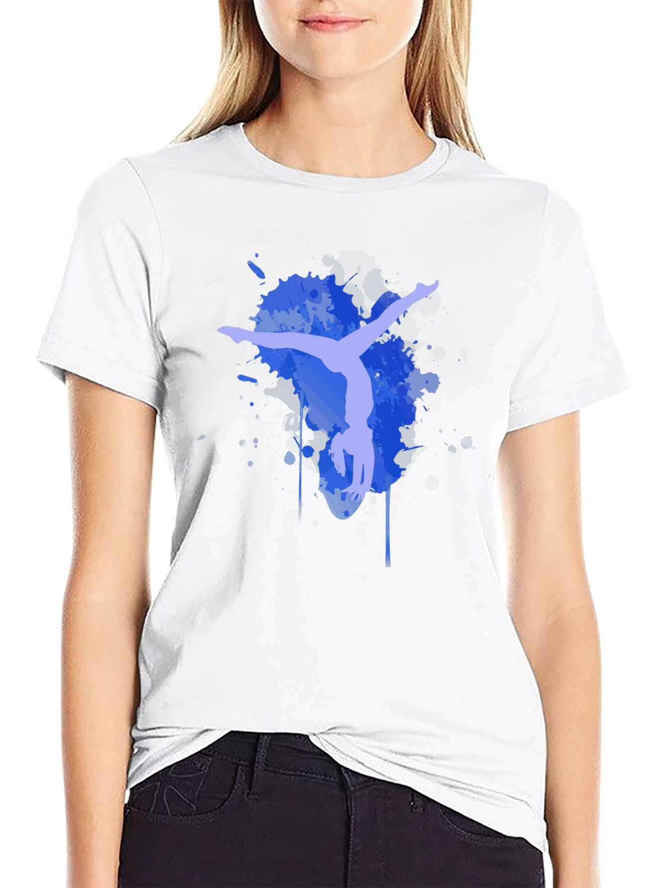 Gymnastics Silhouette T-Shirt - Artistic Black Tee