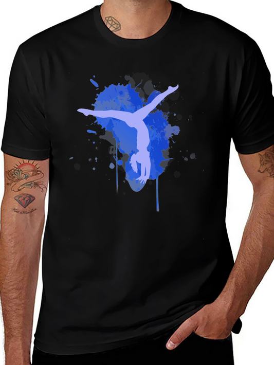 Gymnastics Silhouette T-Shirt - Artistic Black Tee