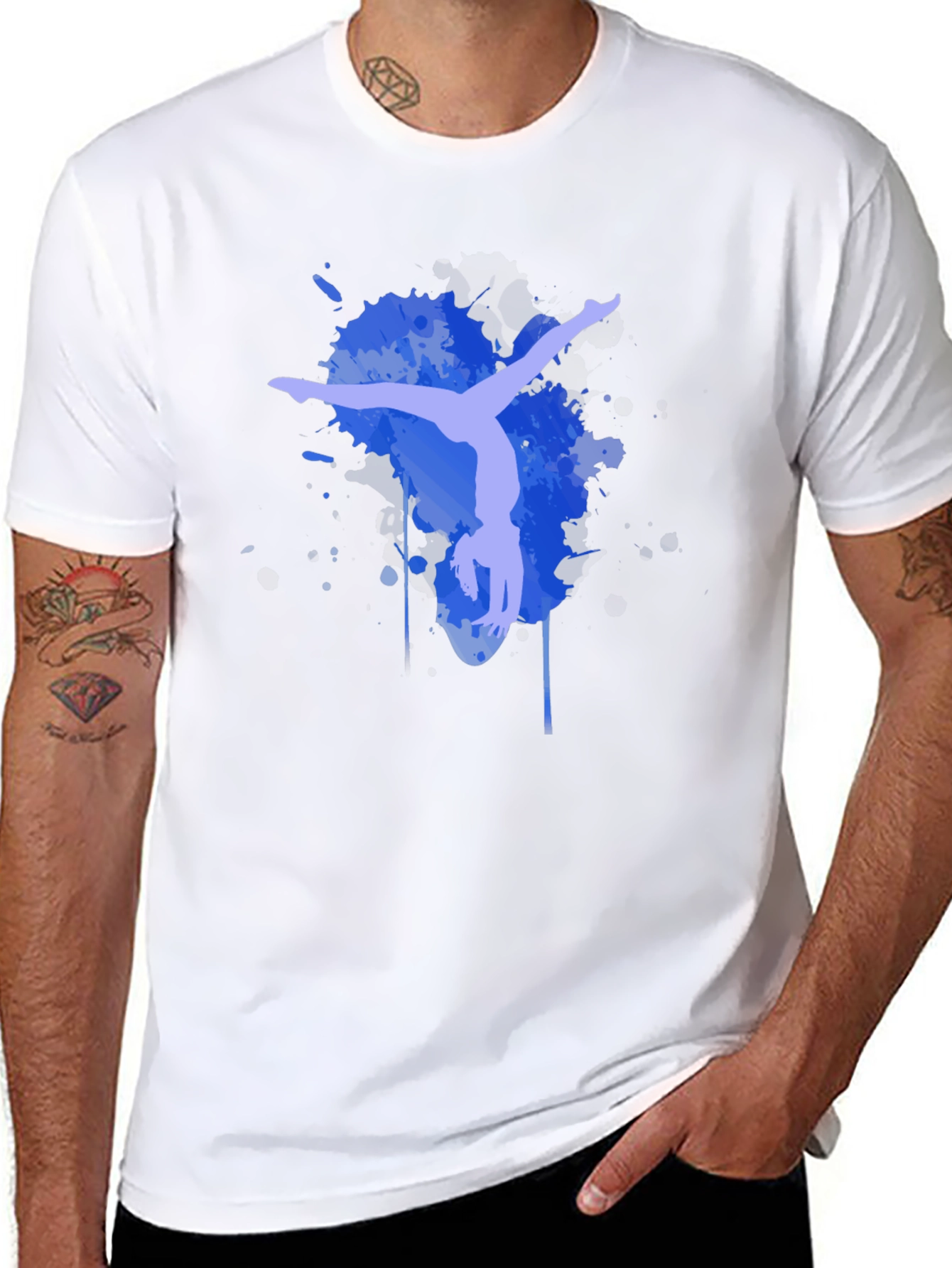 Gymnastics Silhouette T-Shirt - Artistic Black Tee