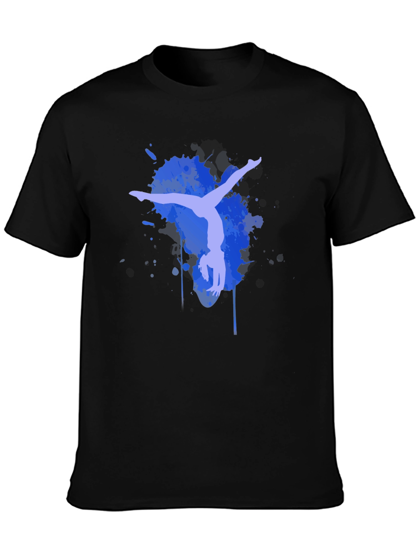 Gymnastics Silhouette T-Shirt - Artistic Black Tee