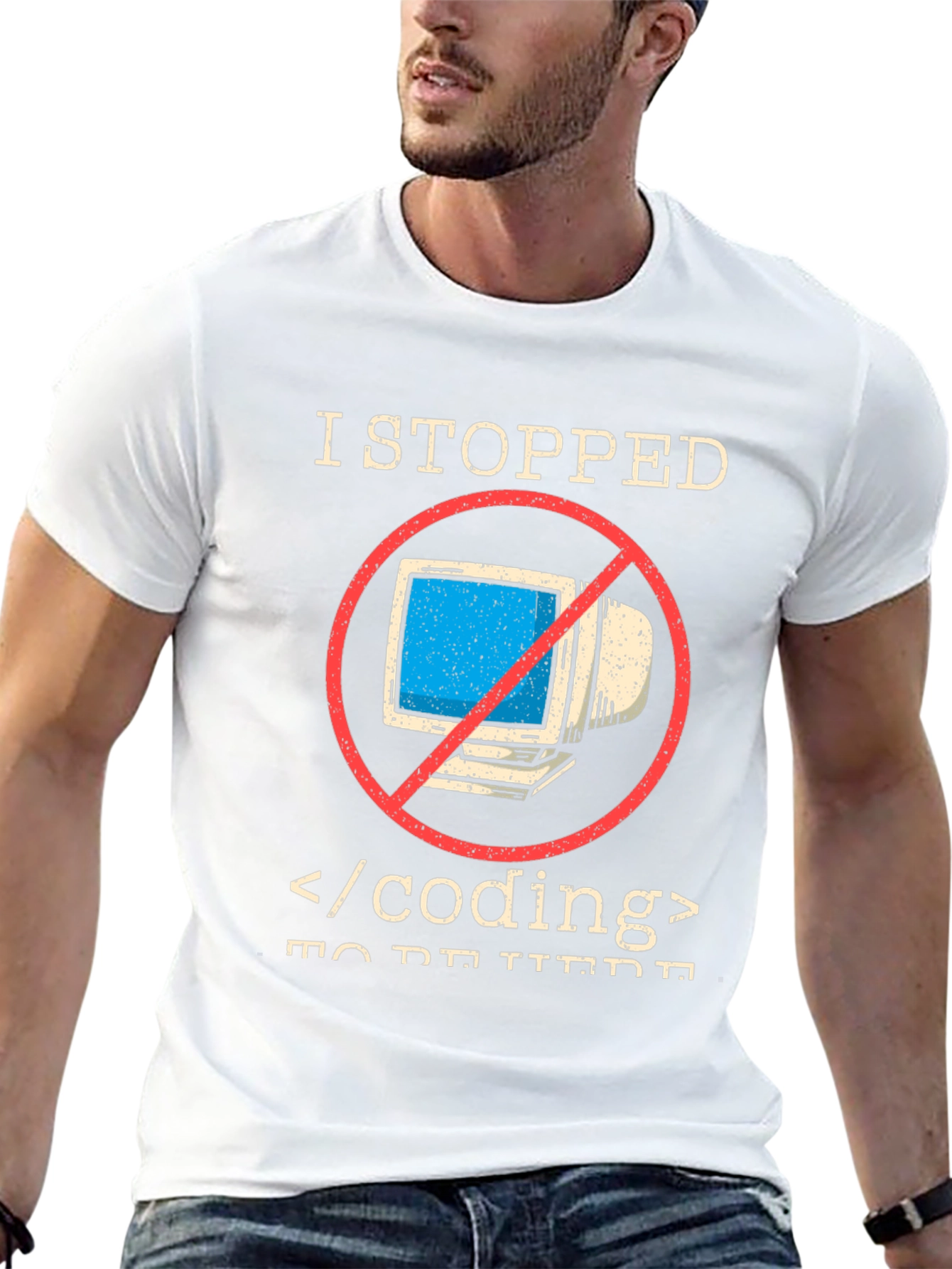 I Stopped Coding T-Shirt - Funny Programmer Tee