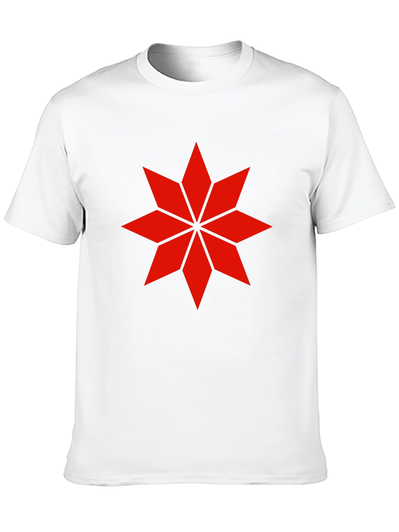Geometric Star Graphic Tee - Black Cotton Shirt
